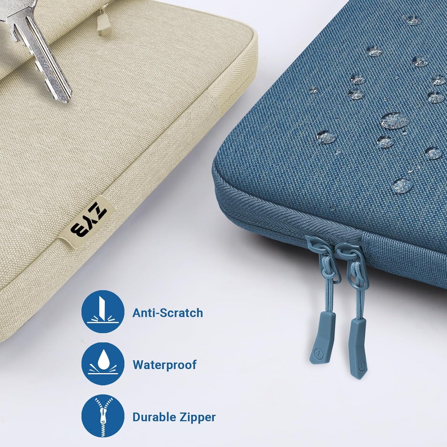Wasserdichte Laptophülle, 15-15.6 Zoll Beige