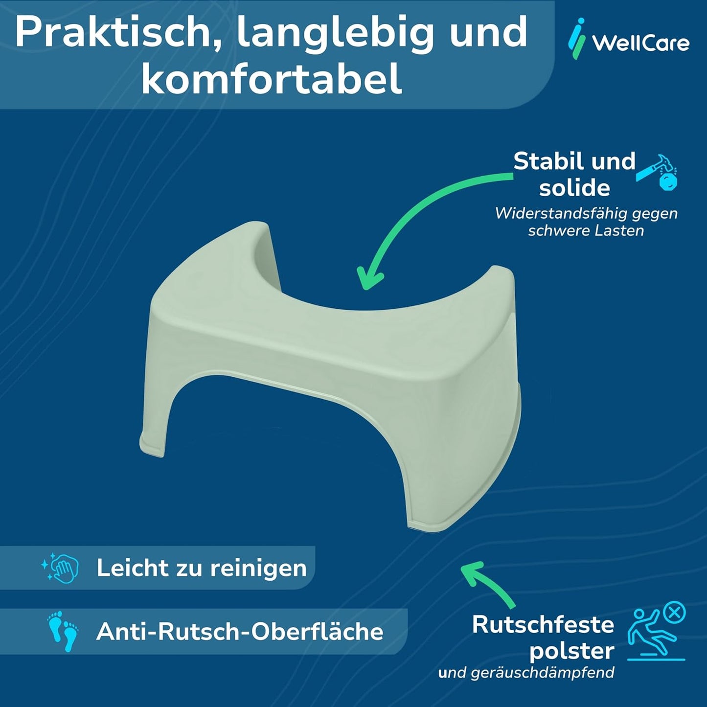 Toilettenhocker, Grün
