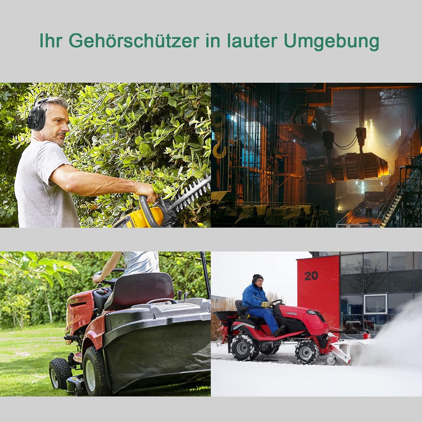 Bluetooth Gehörschutz mit Radio und Freisprechfunktion, Schwarz