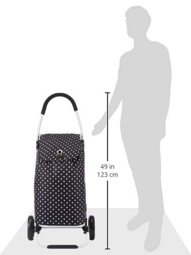 Coolmovers faltbarer Einkaufswagen mit Kühltasche, Schwarz gepunktet
