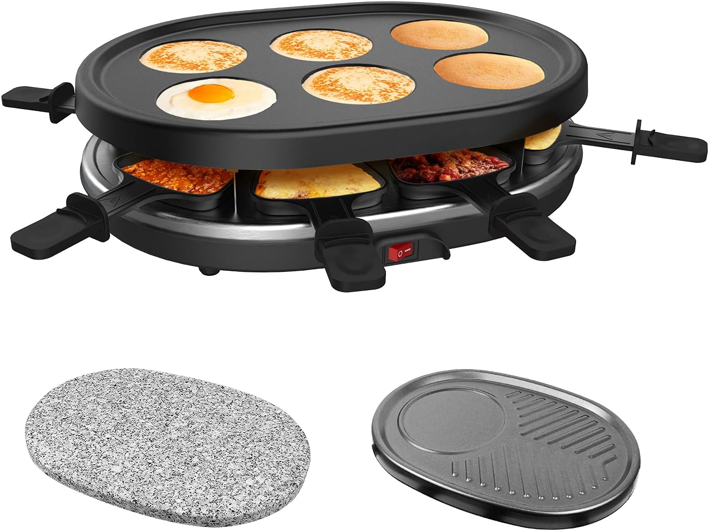 4-in-1 Raclette-Gerät, 8 Personnes - Raclette 4 en1
