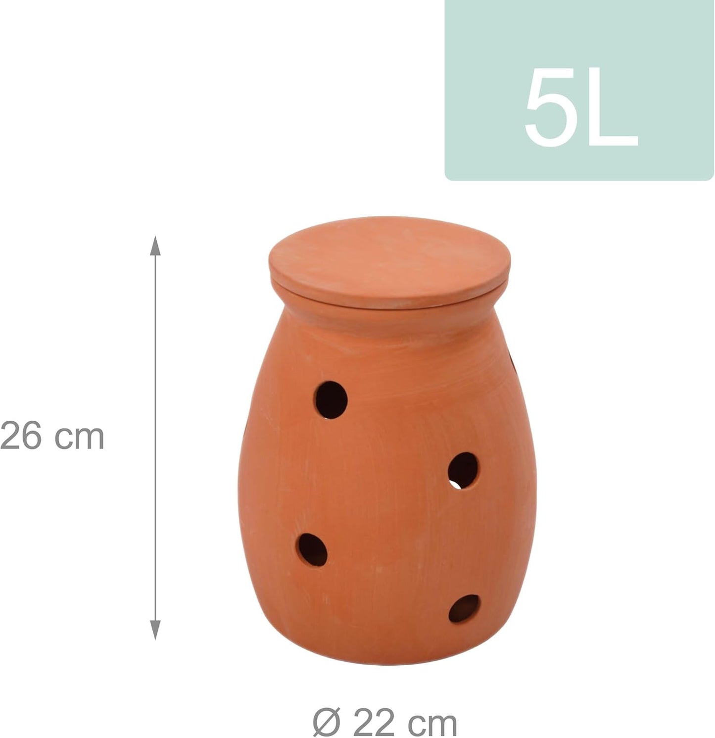 Wurmkomposter zum Eingraben mit Deckel, 5 L