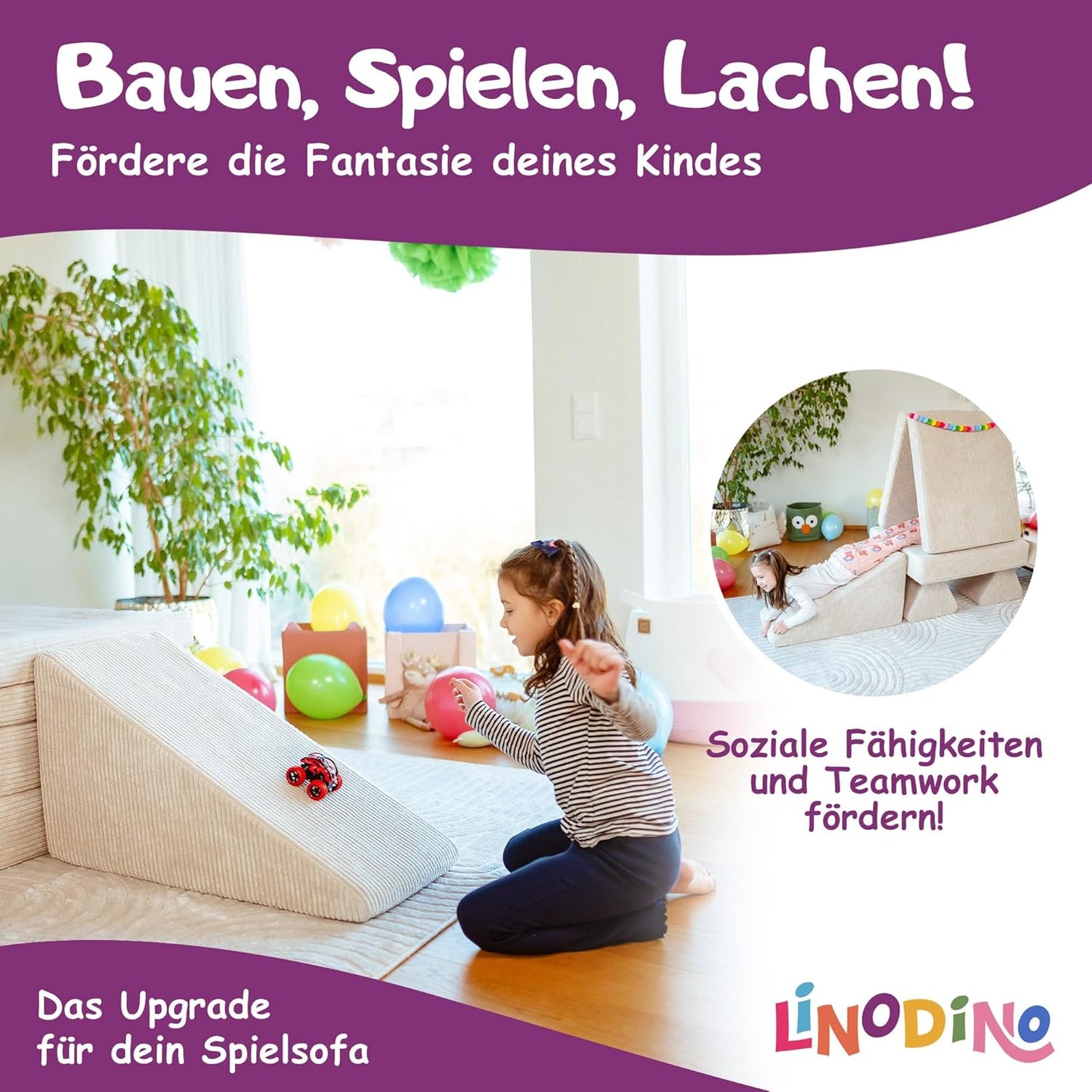 Ri-Ra-Rutsch Spielsofa-Erweiterung, Delfingrau