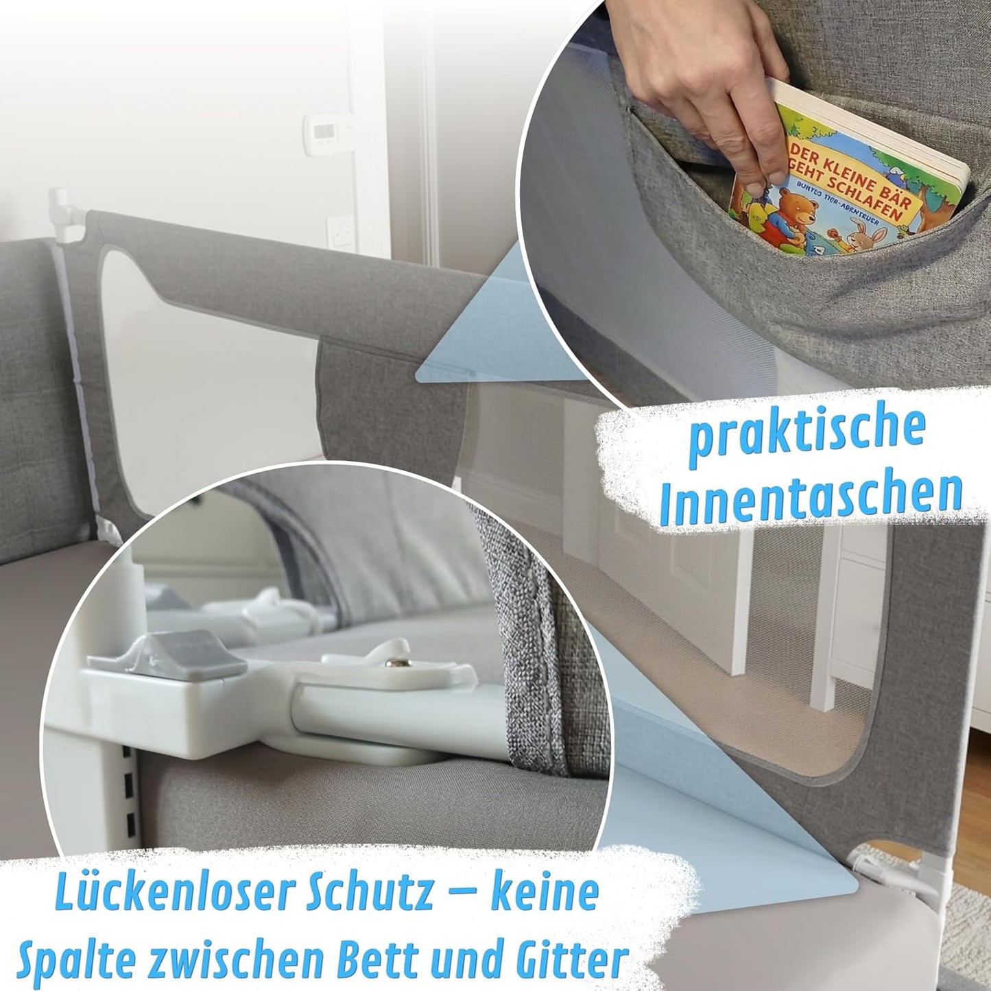 Rausfallschutz für Boxspringbetten, Einzelseite 180cm