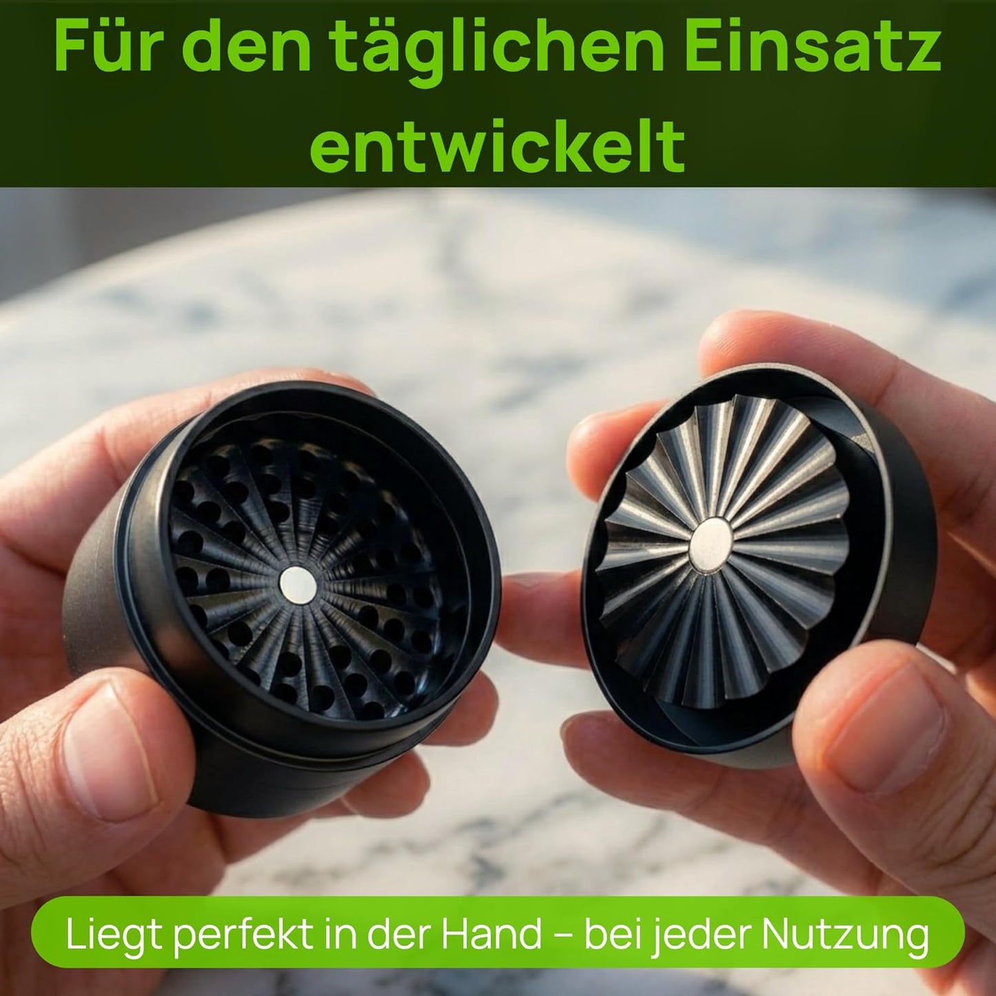 Flow 55 Kräutermühlen-Set mit Magnetverschluss