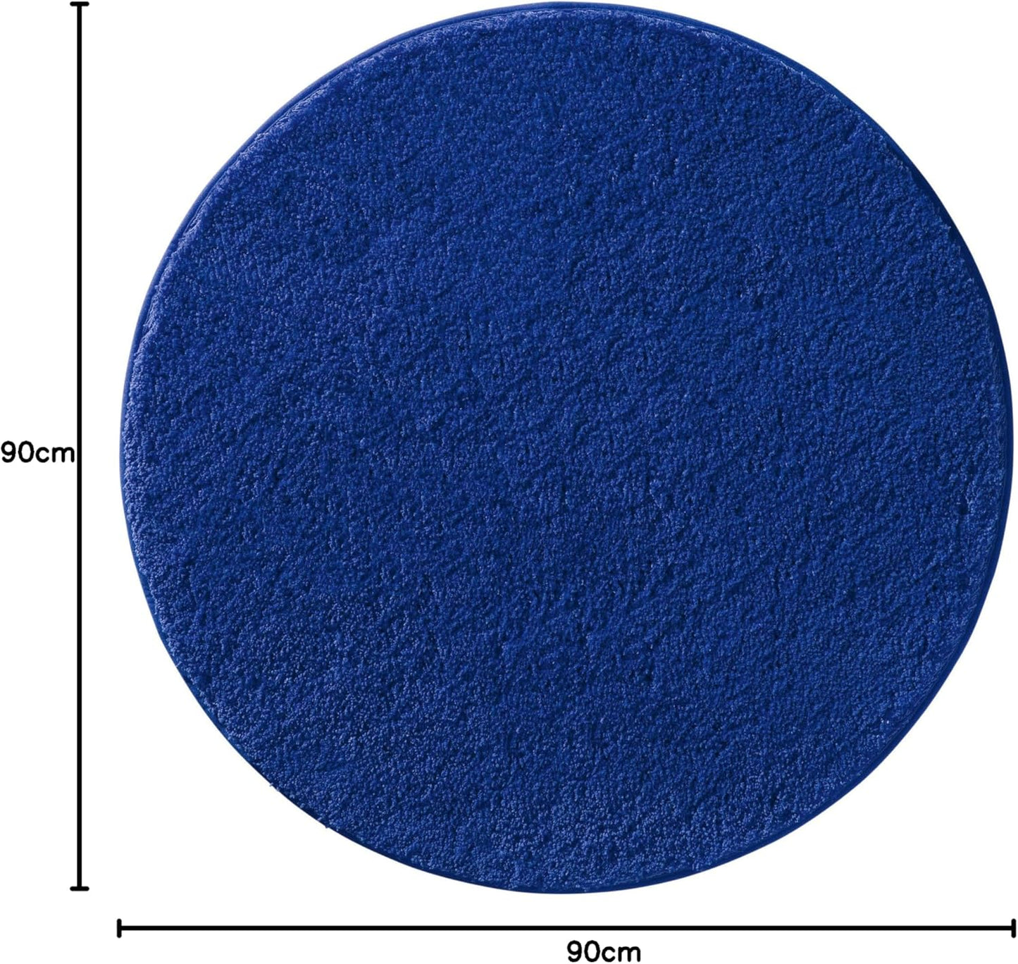 Badematte Rhodos, Royalblau Badematte - rund: 90 cm Ø
