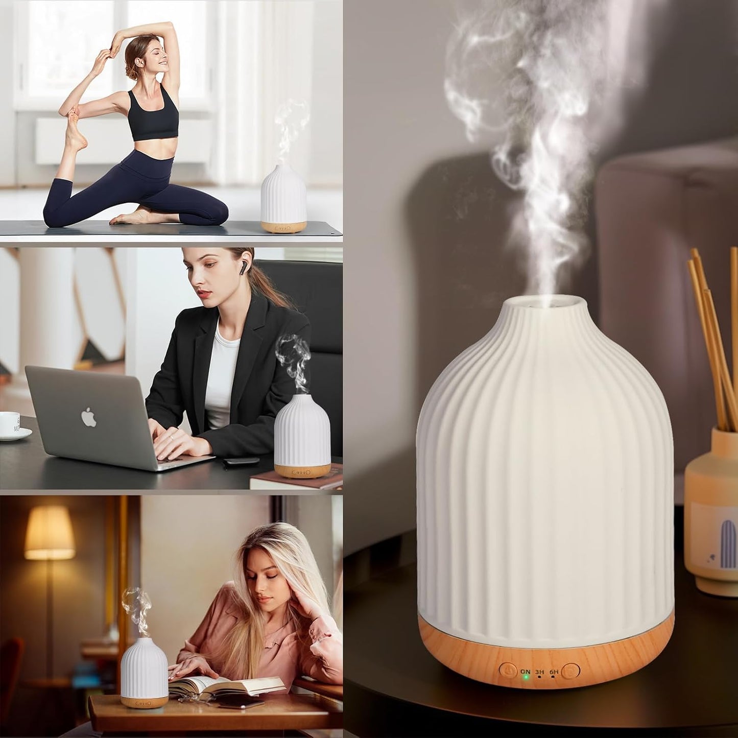 Aroma Diffuser mit Timer, Weiß 250ml