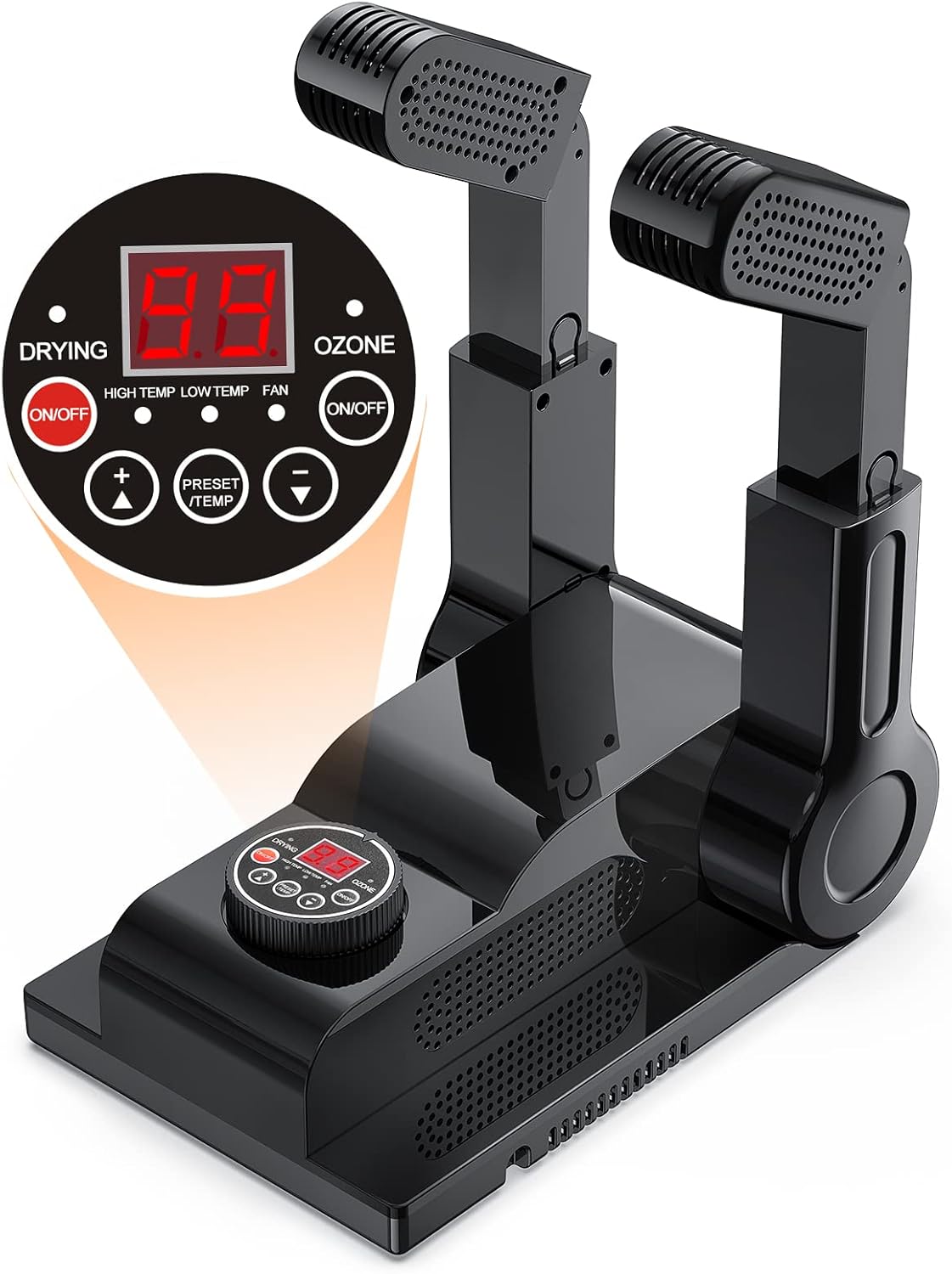 Schuhtrockner, Temperatur-Control in Schwarz