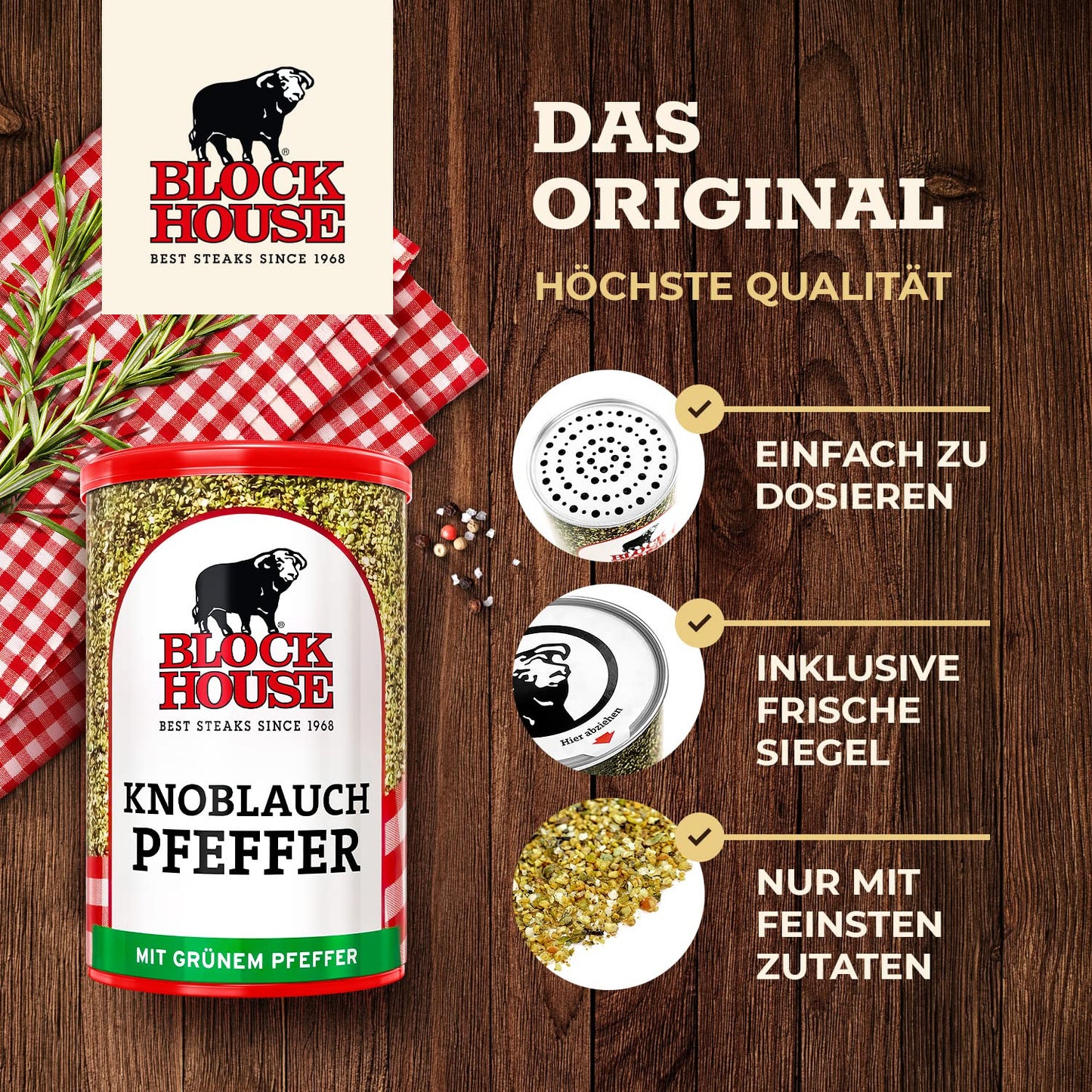 Steakpfeffer-Würzsalz-Set mit 3 Sorten