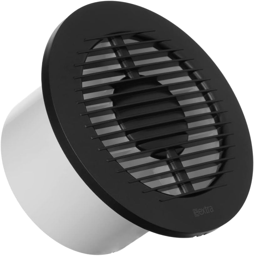 Bad-Lüfter gegen Feuchtigkeit - Leiser Ventilator 125mm, Ø 125mm Anthrazit