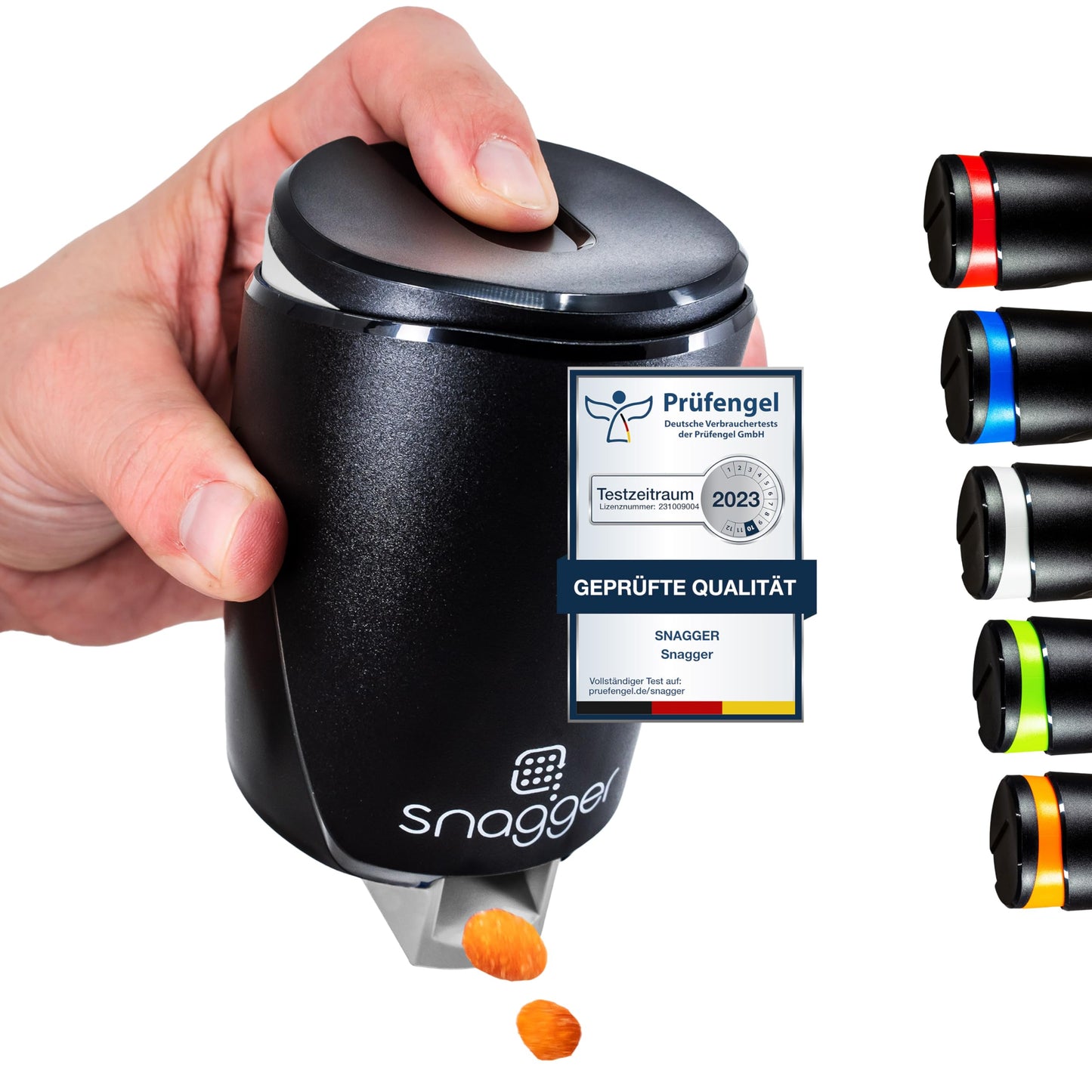 Snackspender für saubere Hände beim Snacken, Grau
