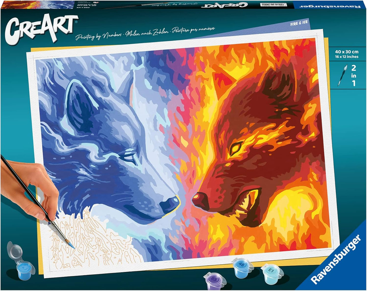 CreArt Fire & Ice Malen nach Zahlen, Neue Version