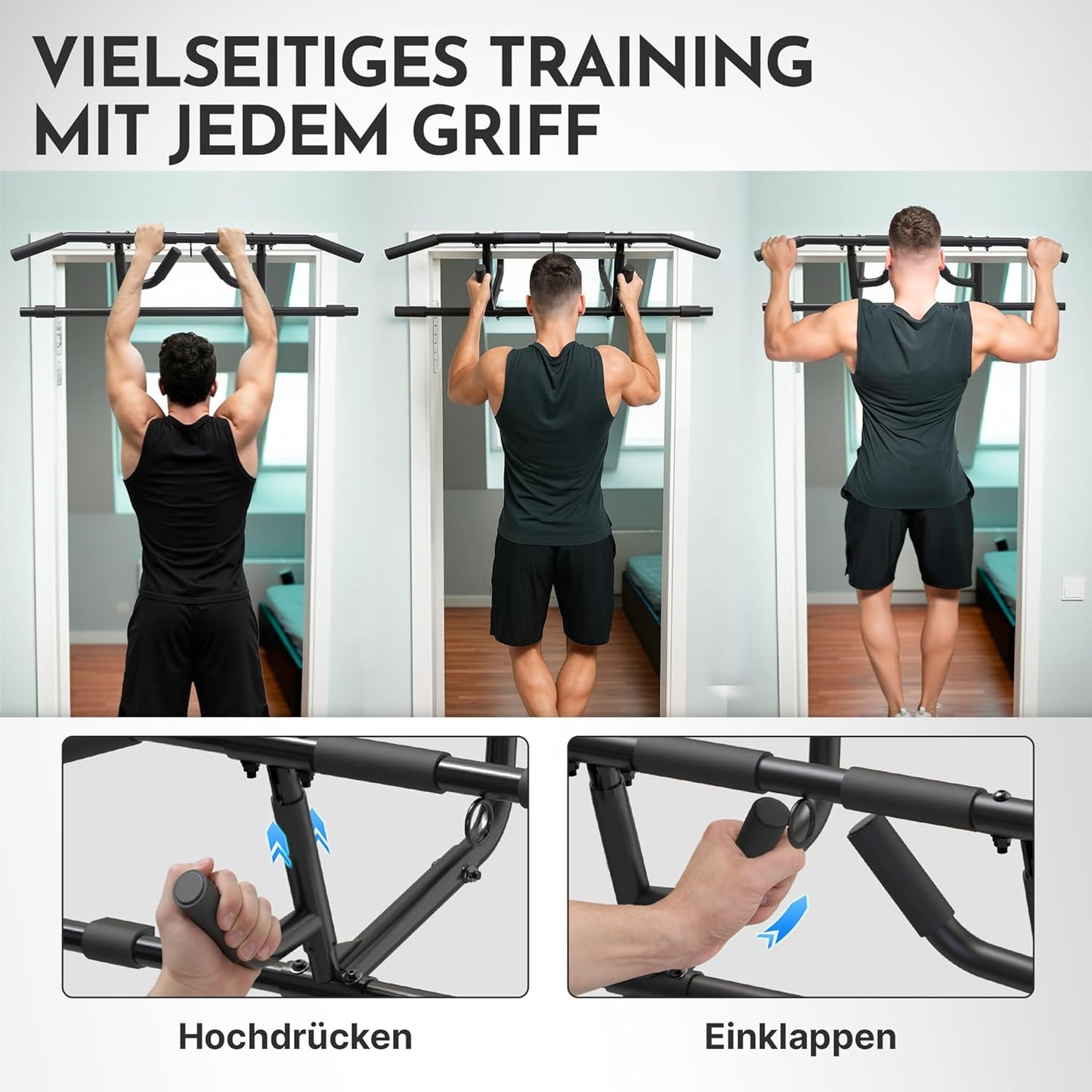 Verstellbare Klimmzugstange zum Einhängen, Klimmzugstange zum Einhängen verstellbar