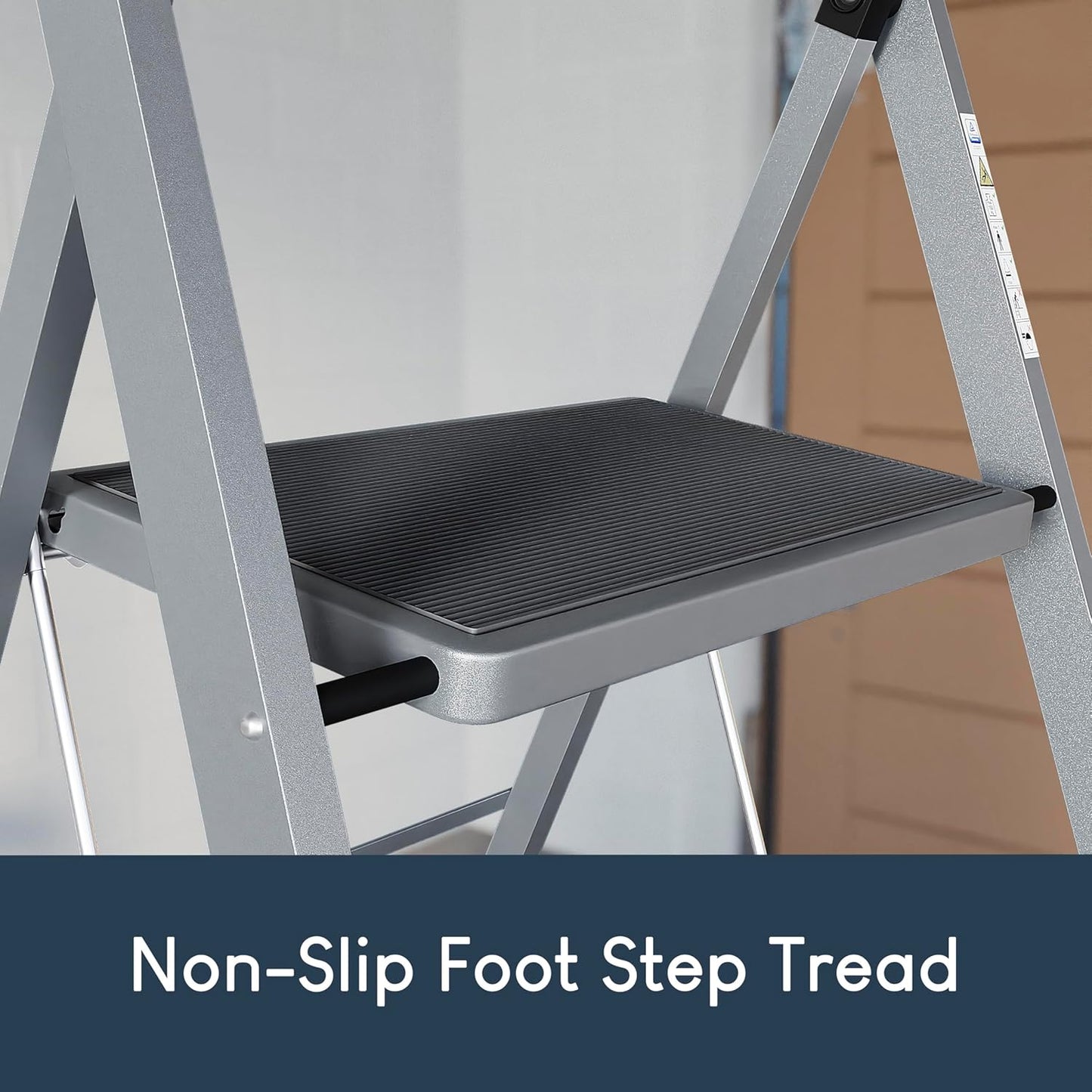 4-stufige Klappleiter, Grau 4 Step Ladder