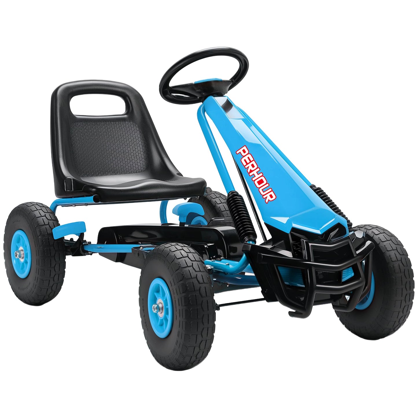 Gokart Tretauto mit Handbremse, Blau