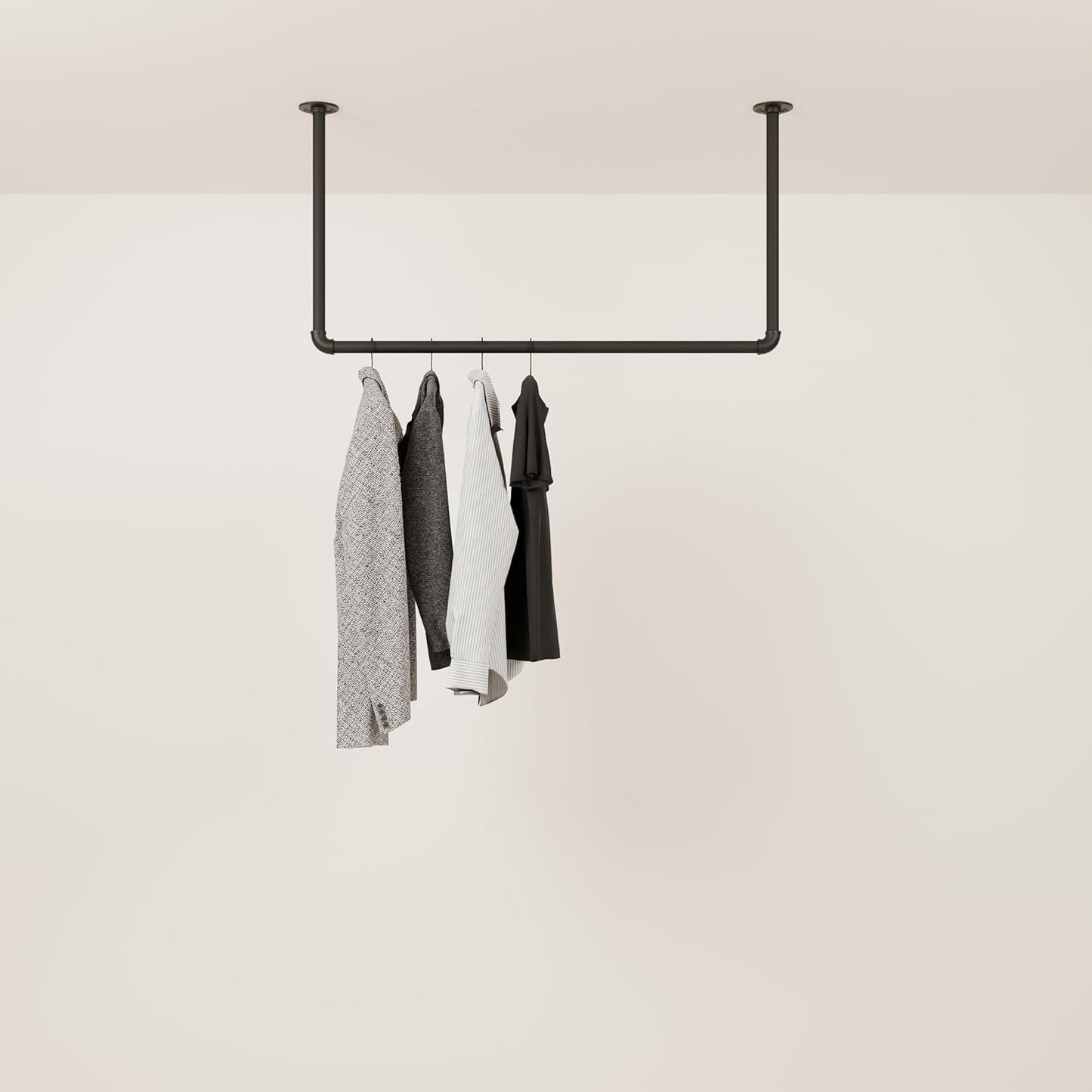 Kleiderstange Hang Low für Deckenmontage, HANG LOW Schwarz