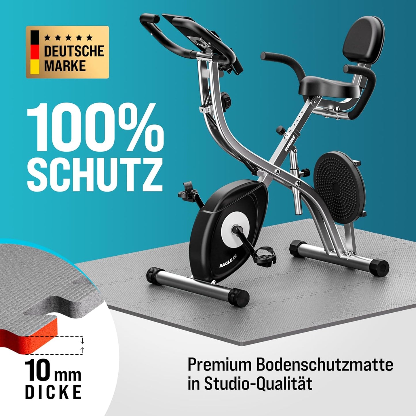 18-teiliges Bodenschutzmatten-Set, 18 Matten | 1,5 m² | Grau