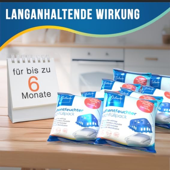 Luftentfeuchter Nachfüllpack (8x 400g Granulat), 8x Nachfüllpacks