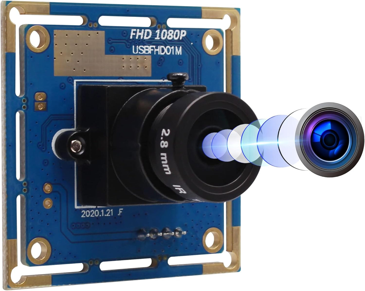 Full HD Webcam 1080P Kamera Modul, 2MP Kamera Module mit 2.8mm Objektiv