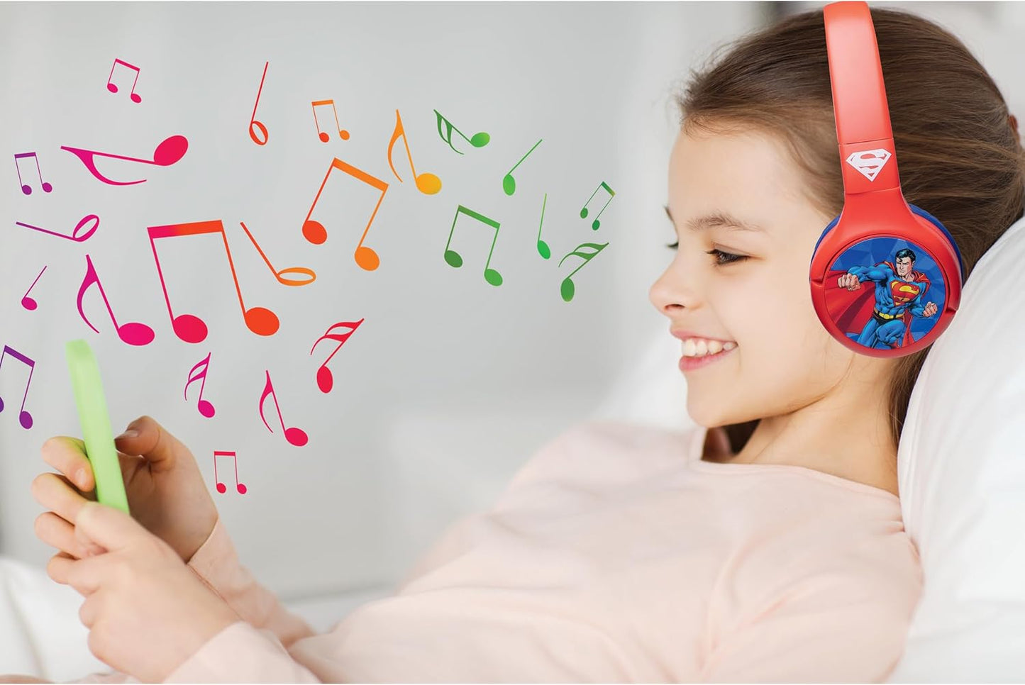 Kinderkopfhörer 2-in-1 Bluetooth und Kabel, Superman