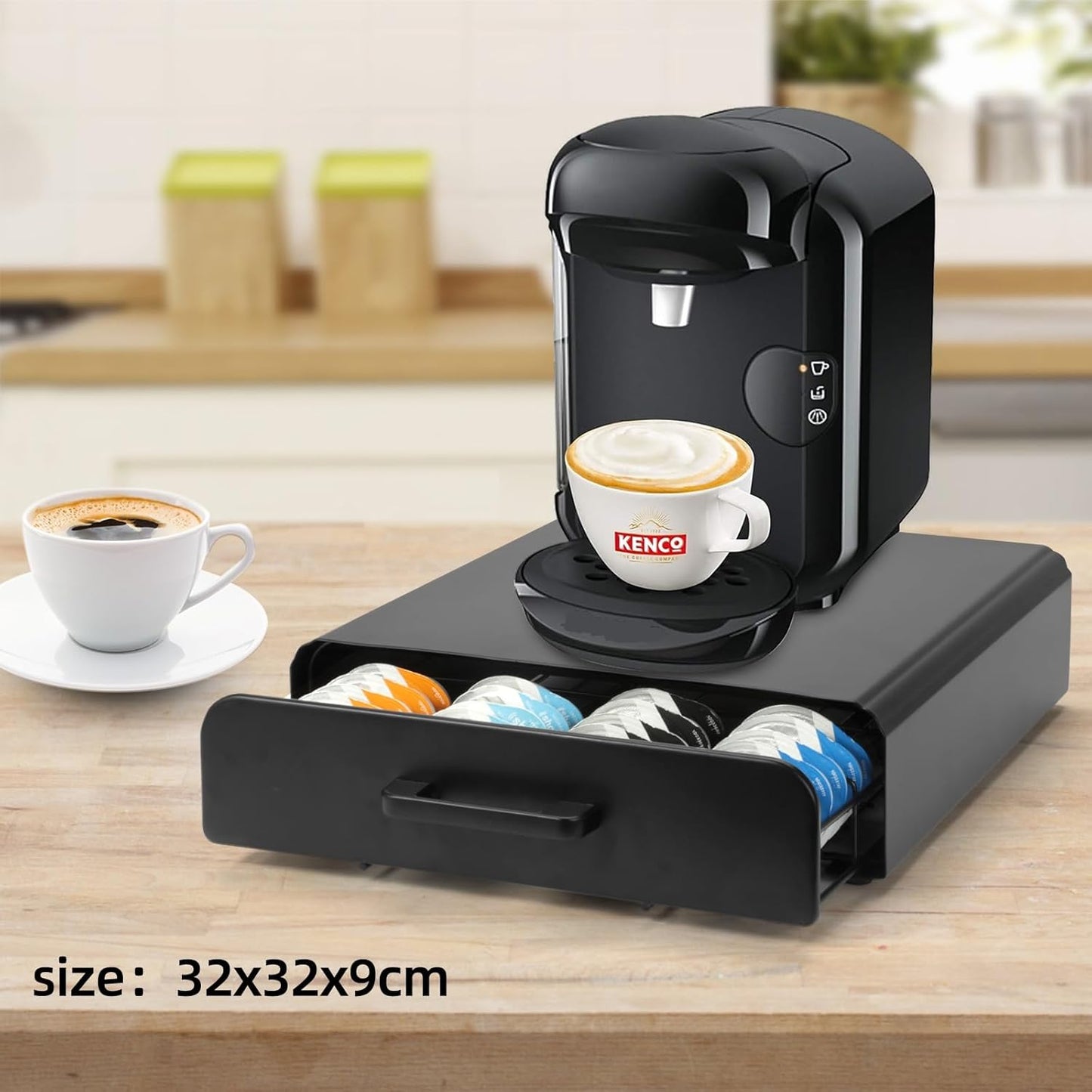 Tassimo-Kapselhalter mit Schublade, Vierkant-Griff