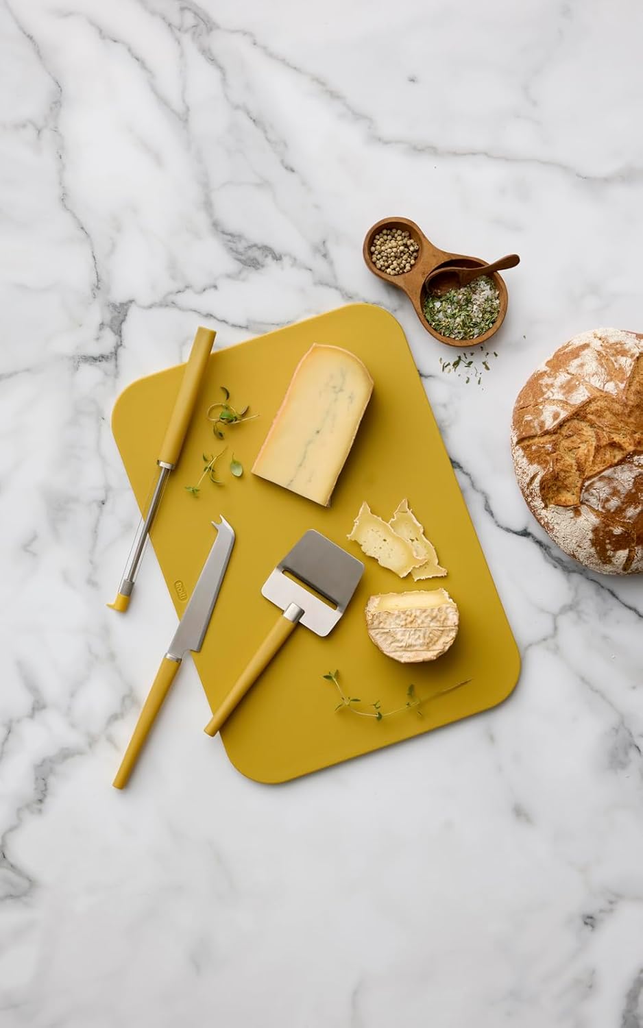 Emma Käse-Set (3-teilig), 27,5 x 18 x 3,5 cm Curry