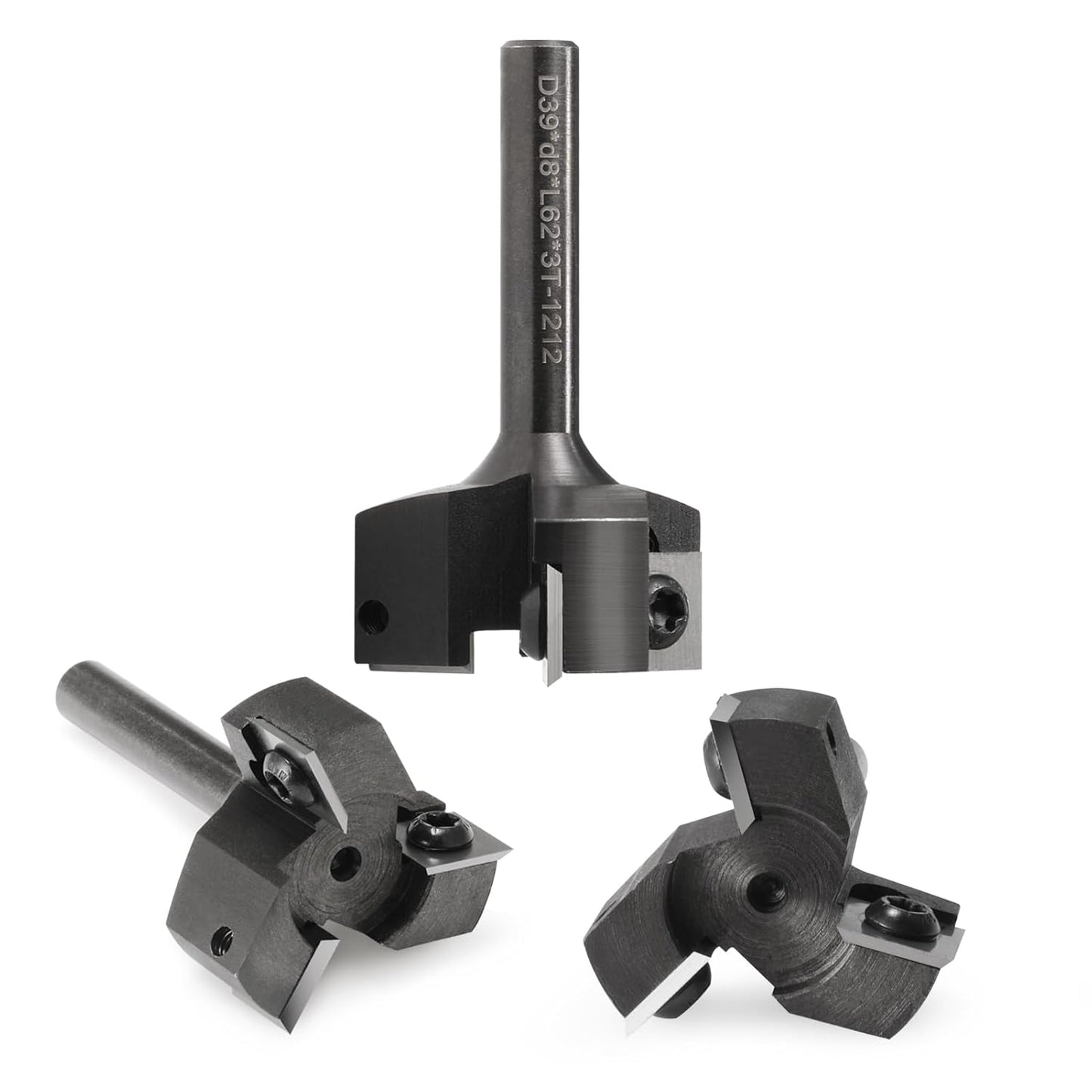 Planfräser mit Hartmetallmessern, S=8 mm, D=39 mm 3 Flöten