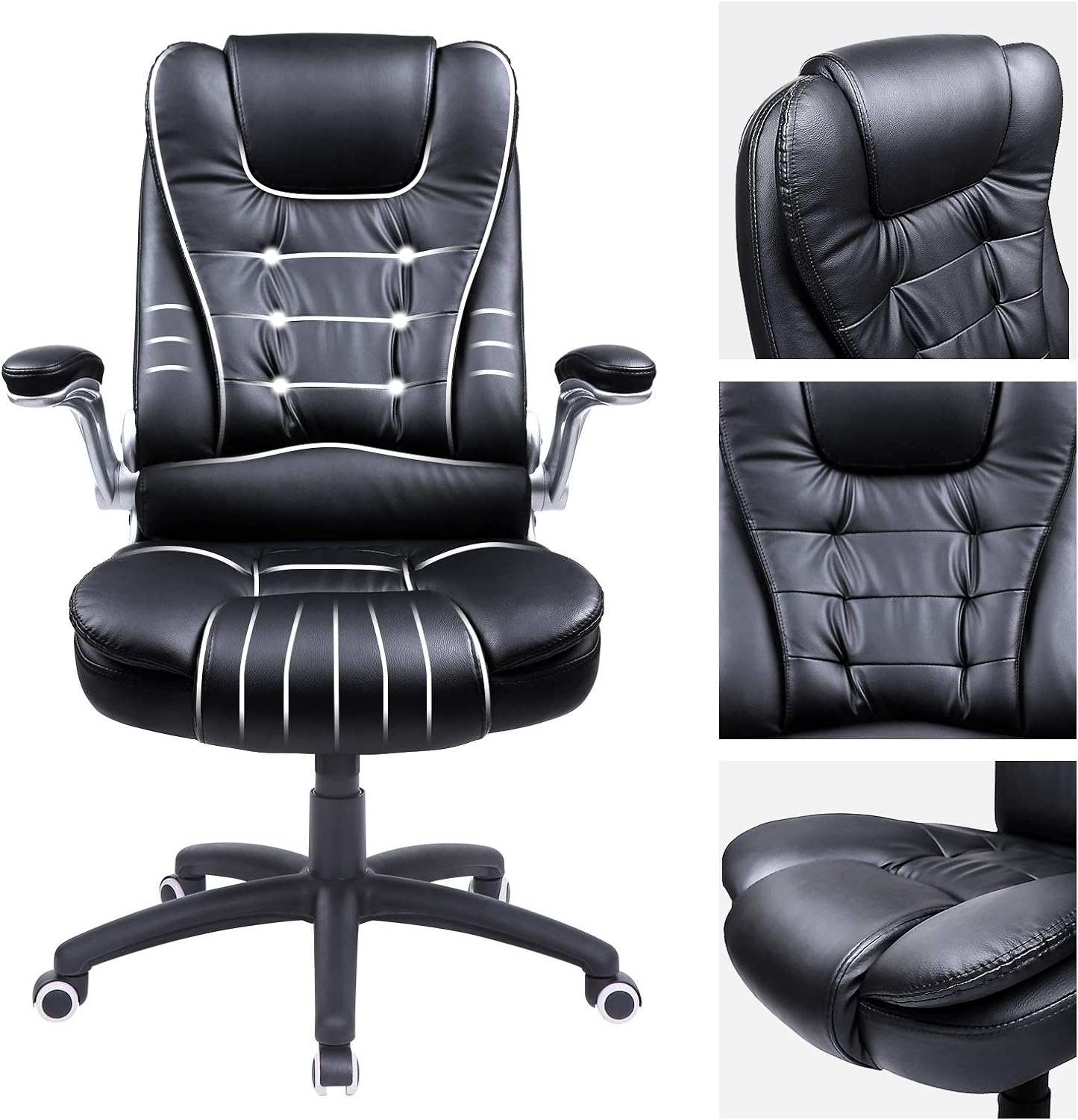 Chefsessel OBG51B, schwarz 54 x 48 x (111-121) cm