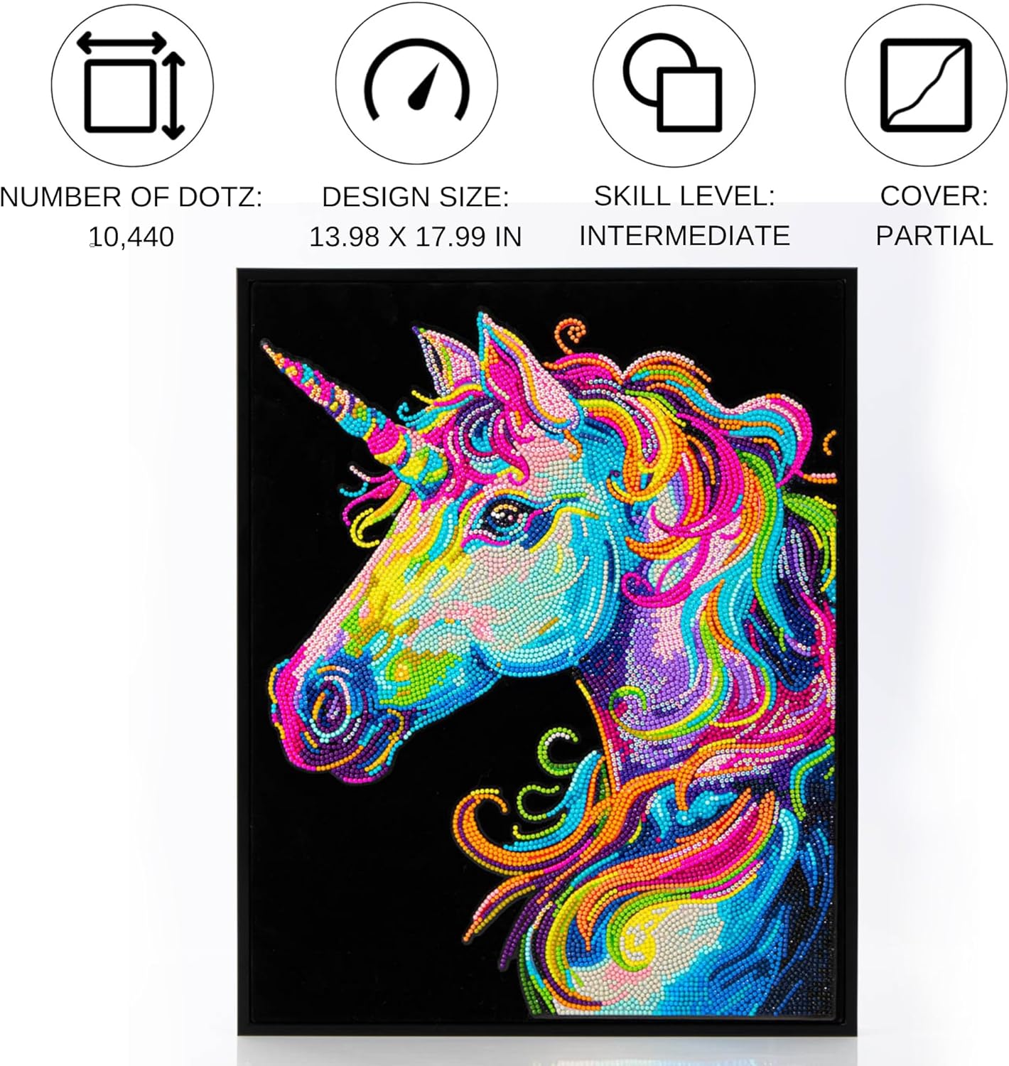 Diamond-Painting-Set Neon Einhorn