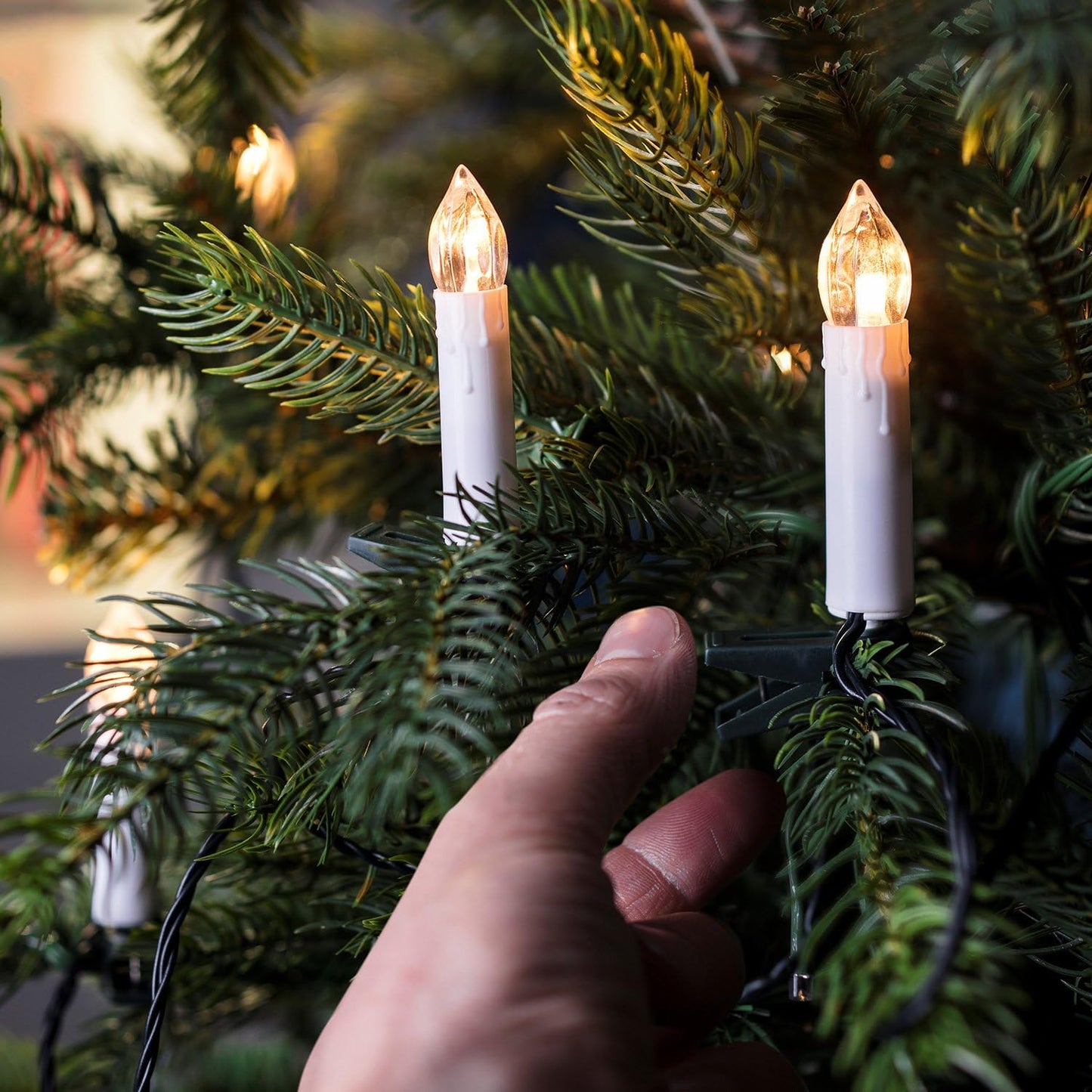 20er-Set LED Weihnachtsbaumkerzen, erweiterbar