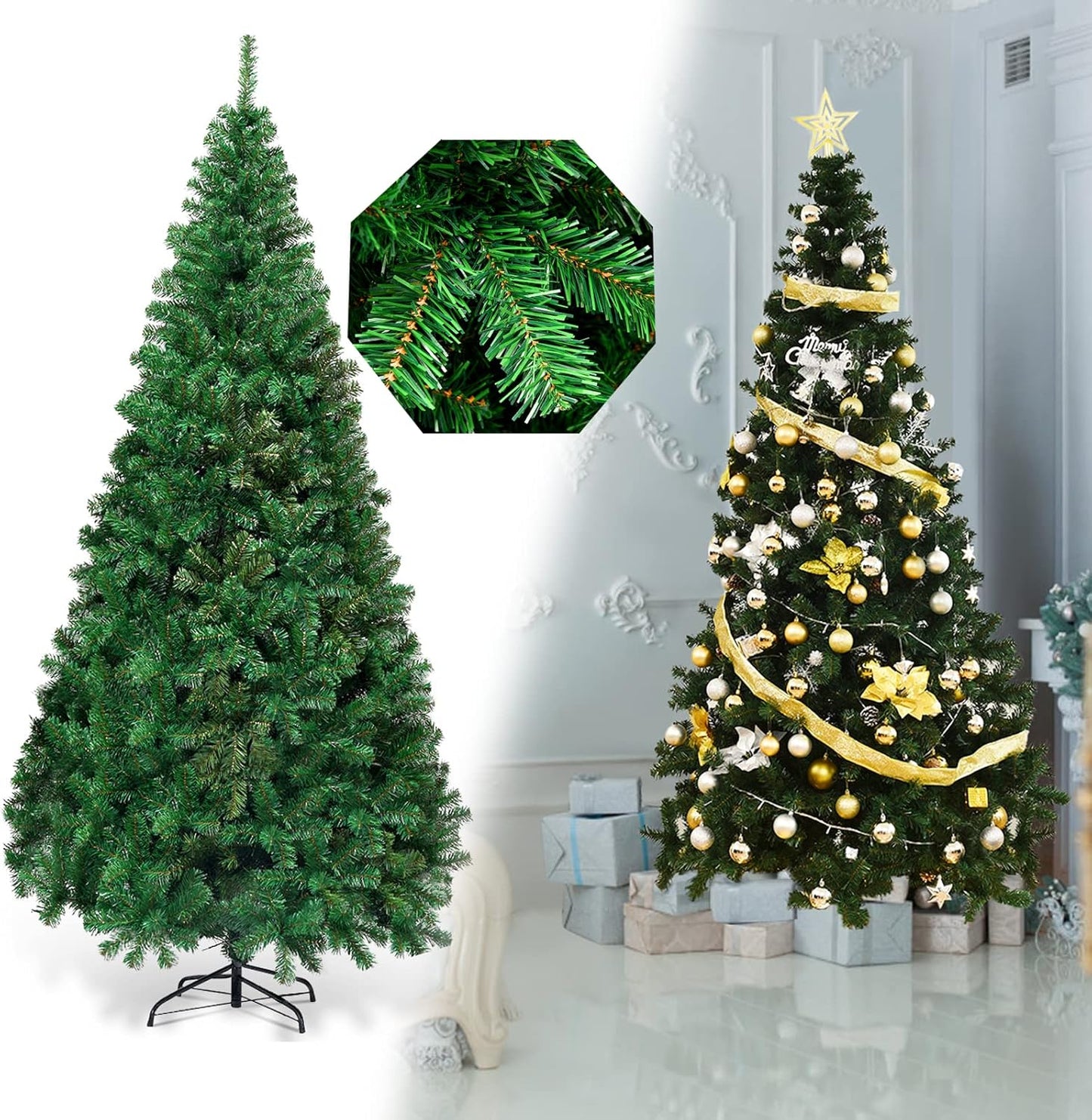 Künstlicher Tannenbaum, Grün, 210 cm