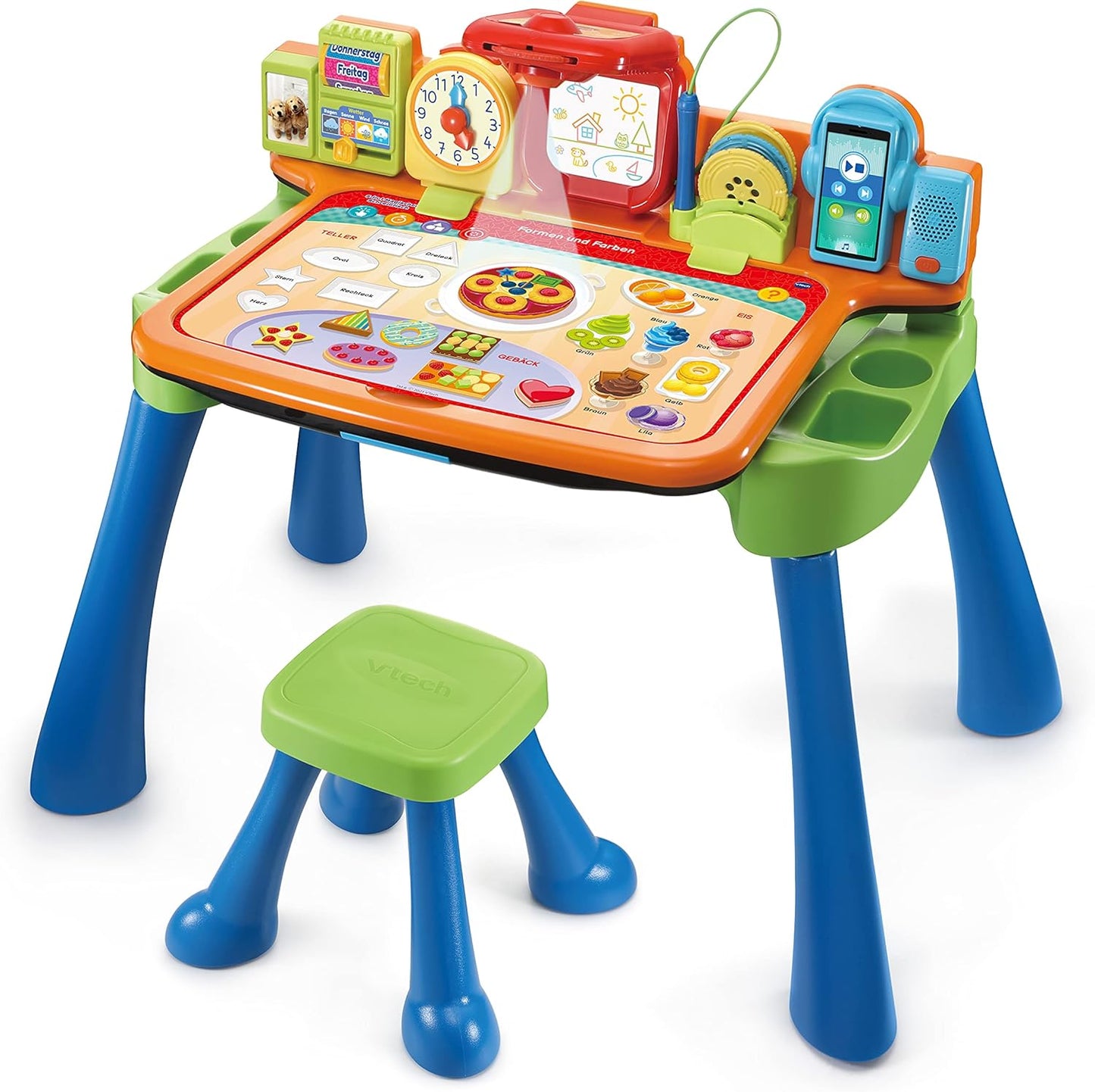 5-in-1 Schreibtisch, Grün/Blau