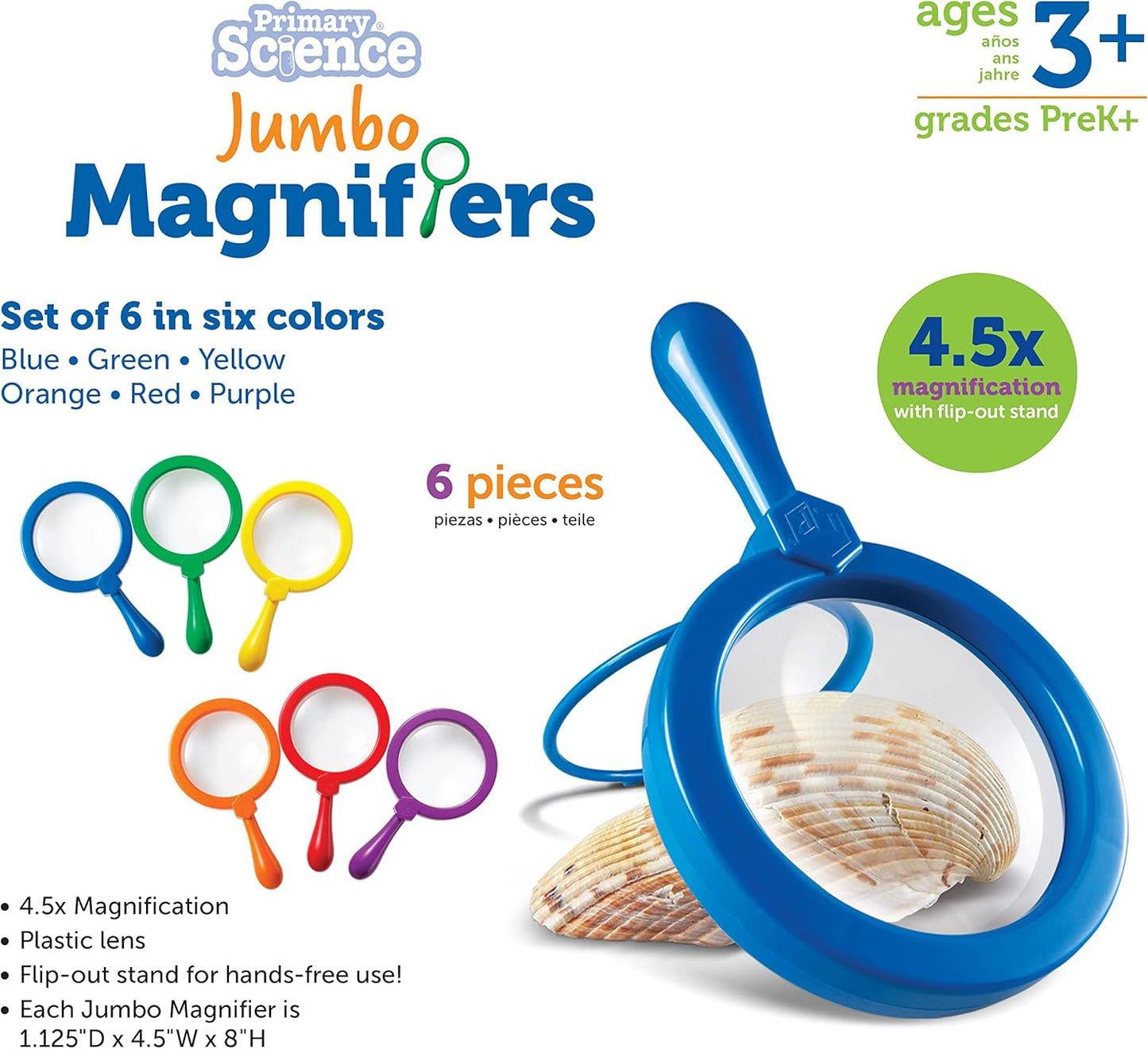 Primary Science  - Jumbo-Lupen Set, 1, Mehrfarbig