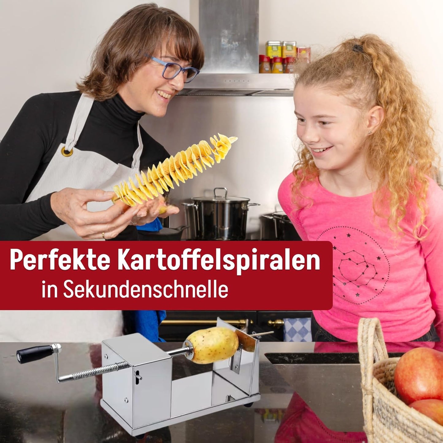 Spiralschneider für Gemüse und Tornado Chips