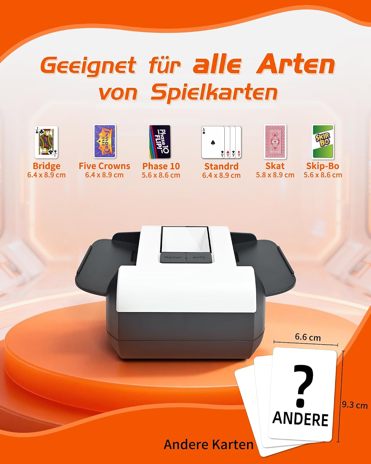 Automatischer Kartenmischer, Rot
