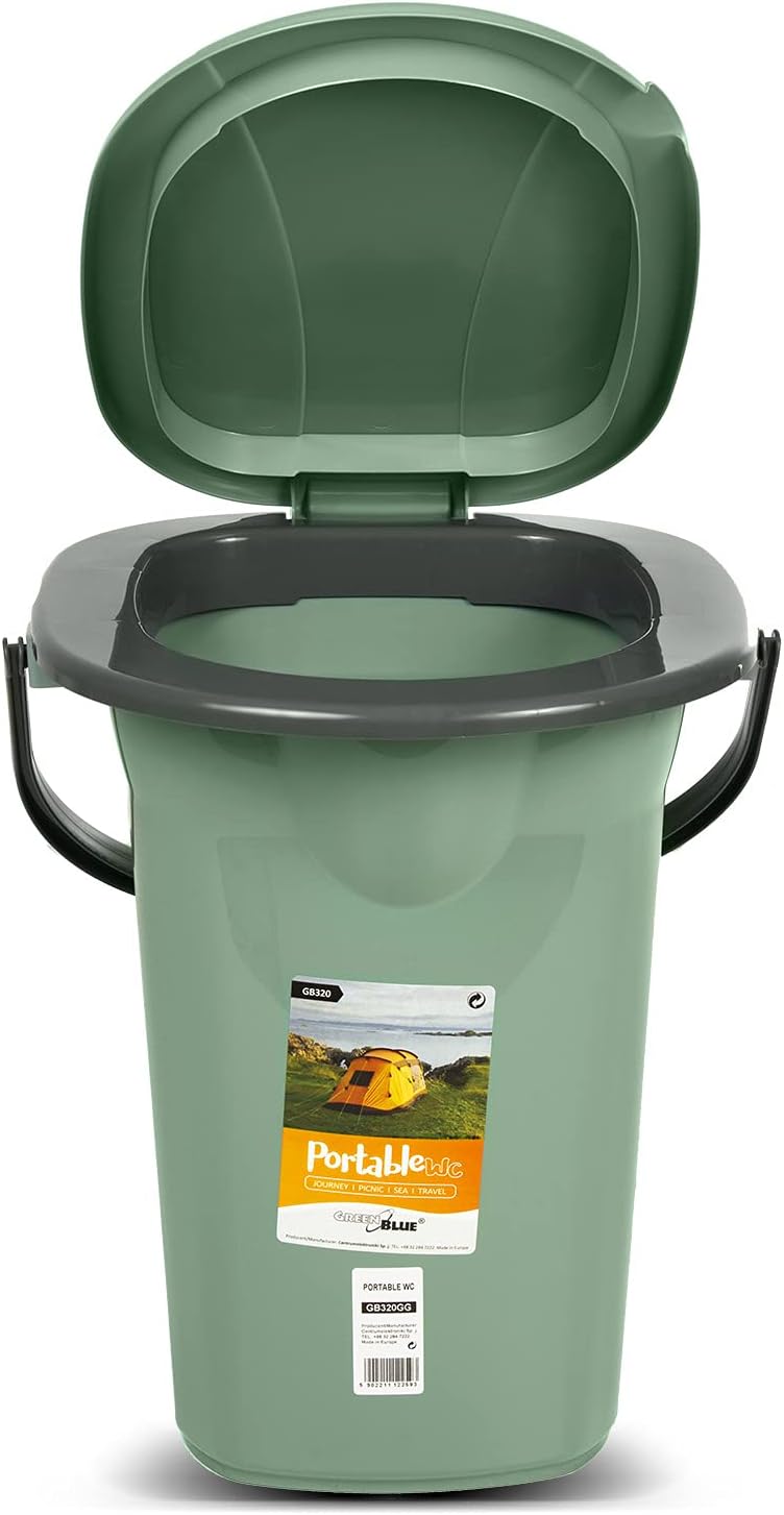 Mobile Campingtoilette GB320GG, Grün / Grau
