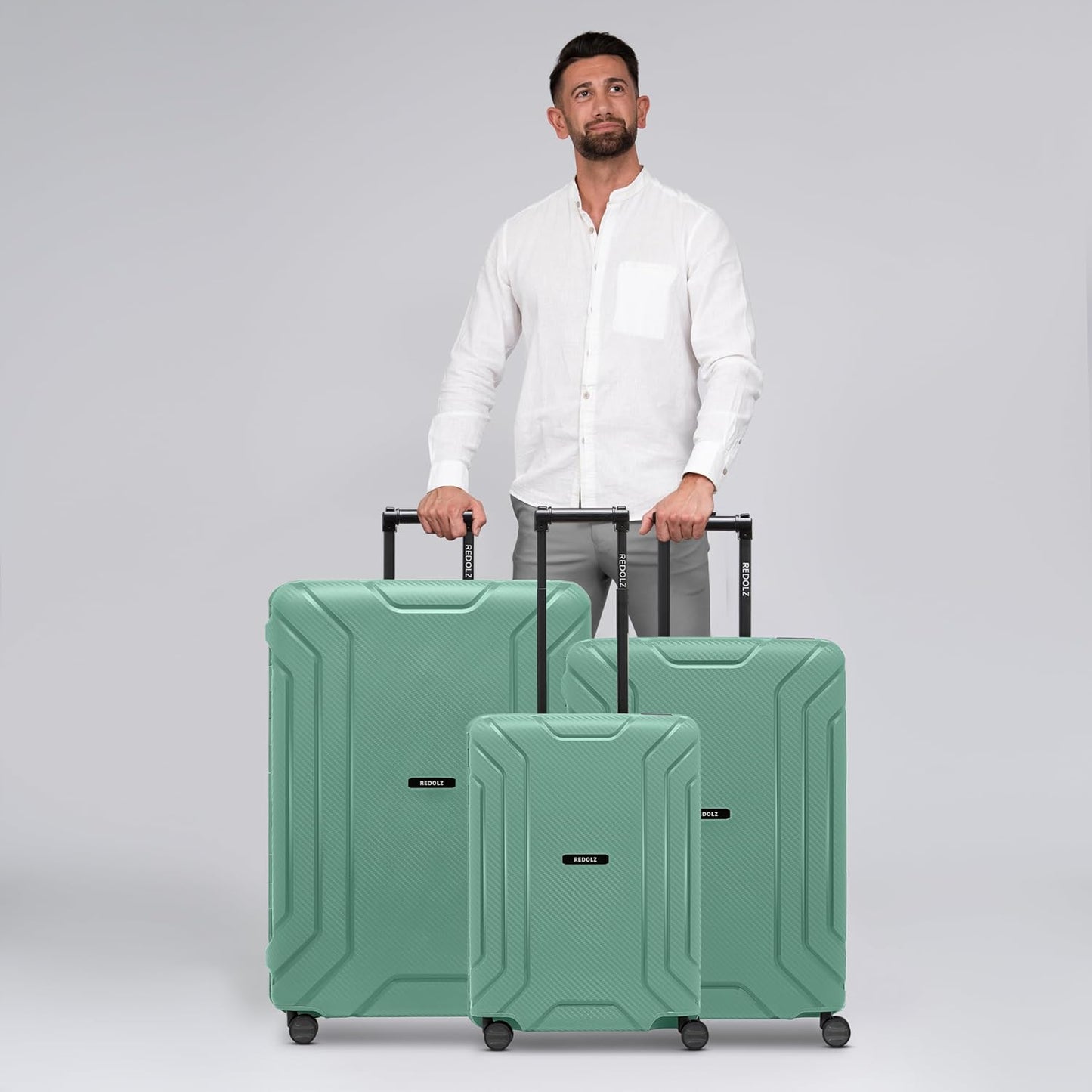 Essentials 15 4-Rollen Kofferset 3-tlg. mit Dreipunkt-Verschluss, Sea Green Kofferset (3-teilig)