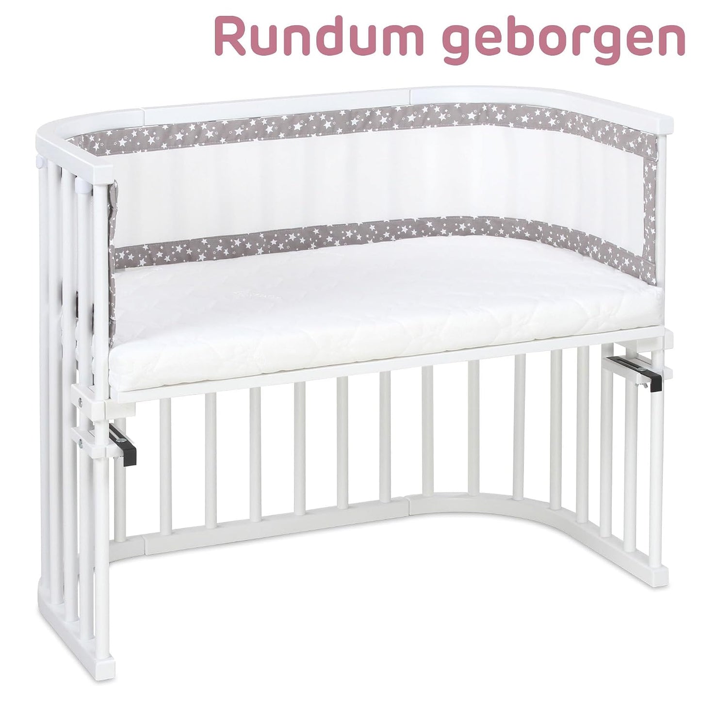 Babynestchen, Taupe Sterne Weiss für Modell Boxspring XXL