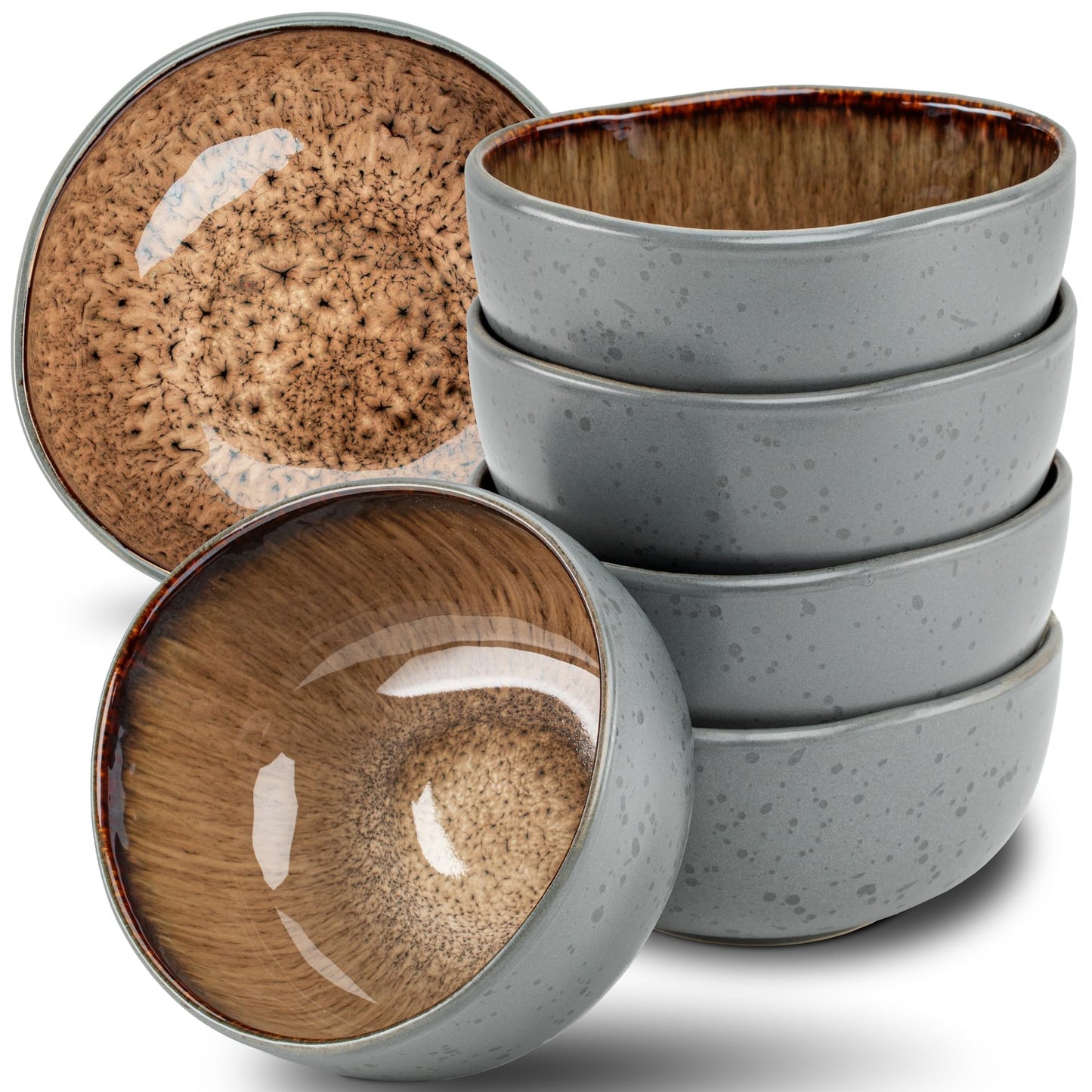 6er-Set Müslischalen, Beige Schalen (6x)