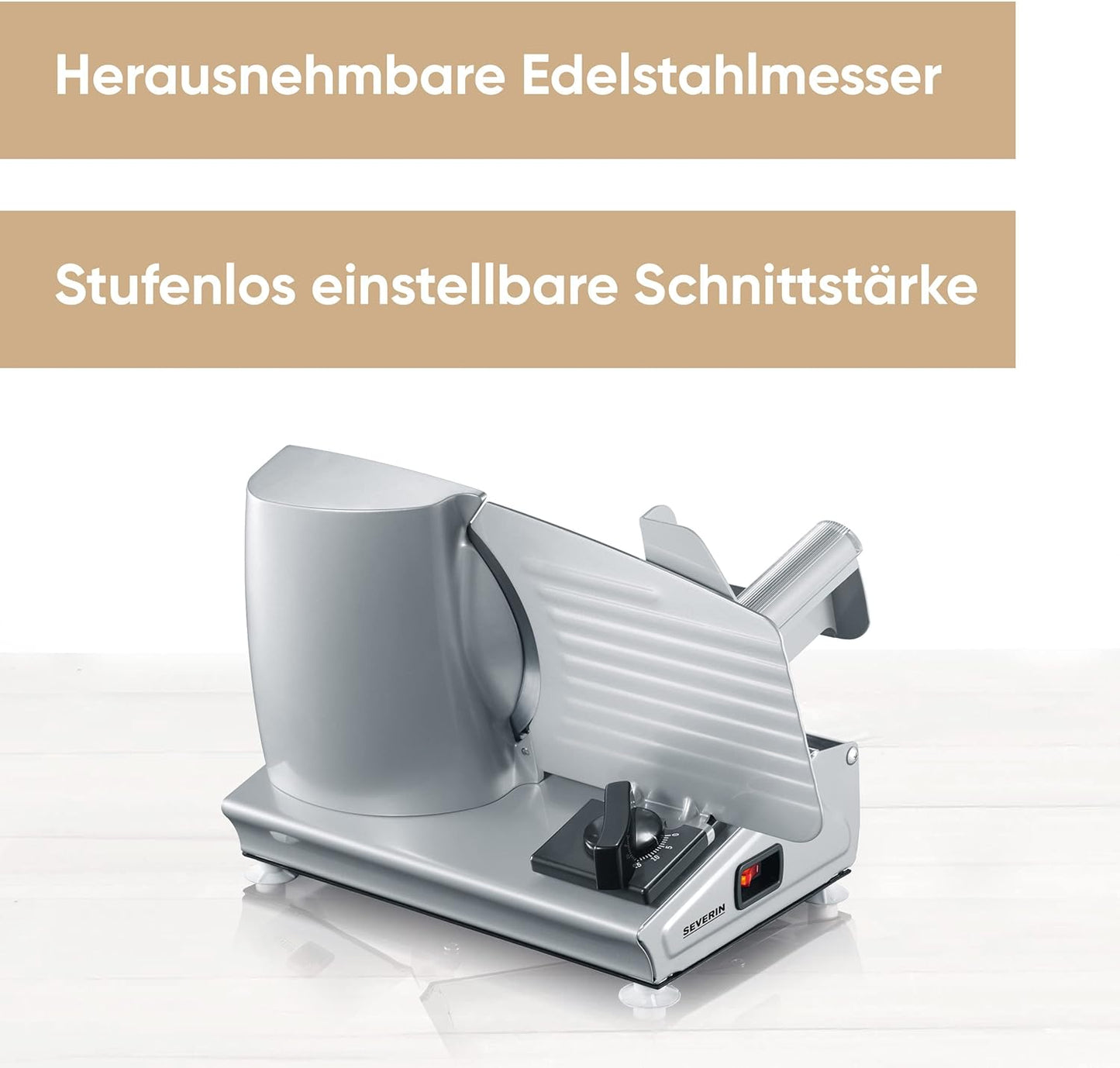 Allesschneider AS 3915 für Brot und Käse, stufenlos einstellbar
