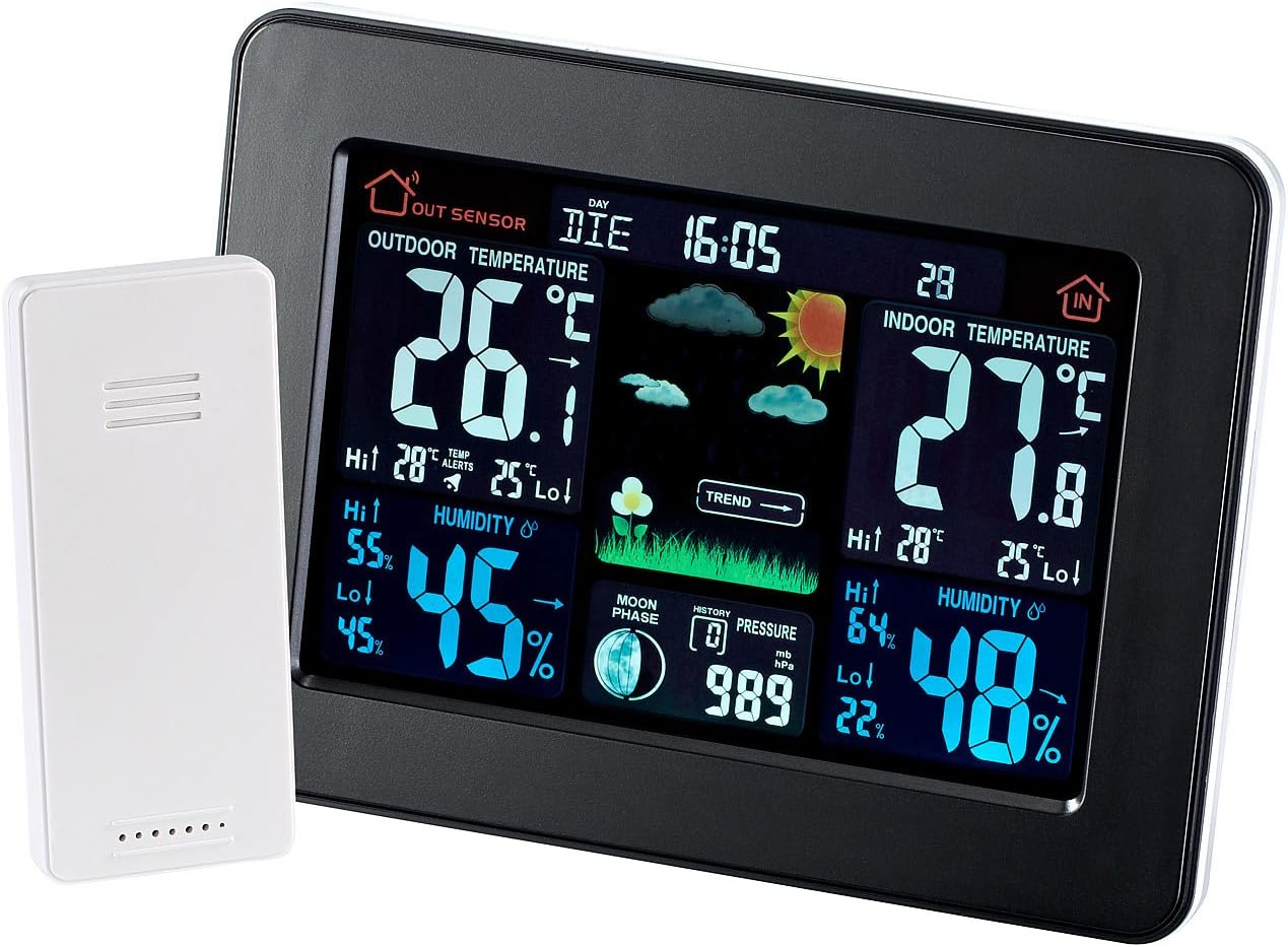 Funk-Wetterstation mit Farbdisplay und Aussensensor