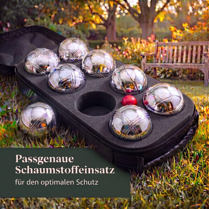 Boule-Set mit 8 Boccia-Kugeln und Zubehör
