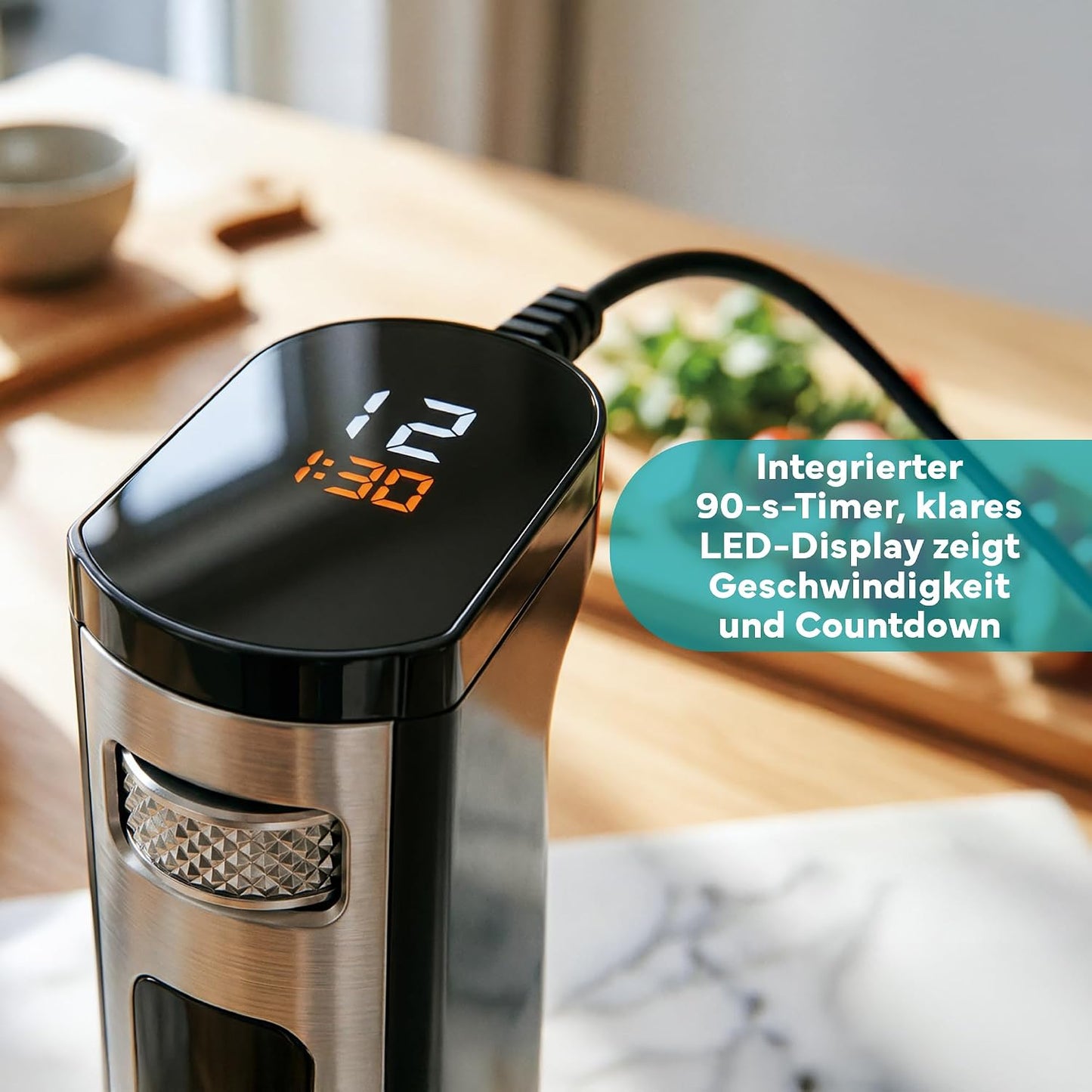 Stabmixer mit LED-Display & Timer