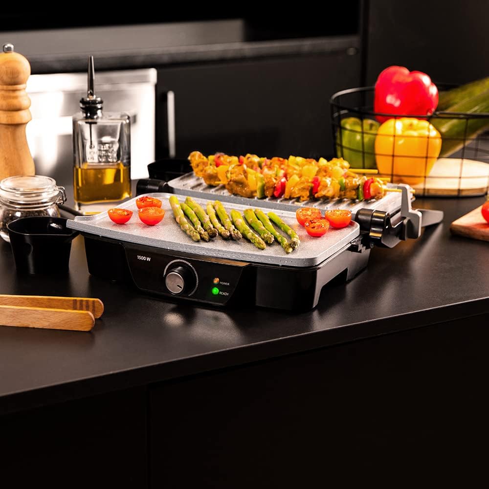 Rock'nGrill - Elektrogrill, 1500 W|Grill und Grillplatte
