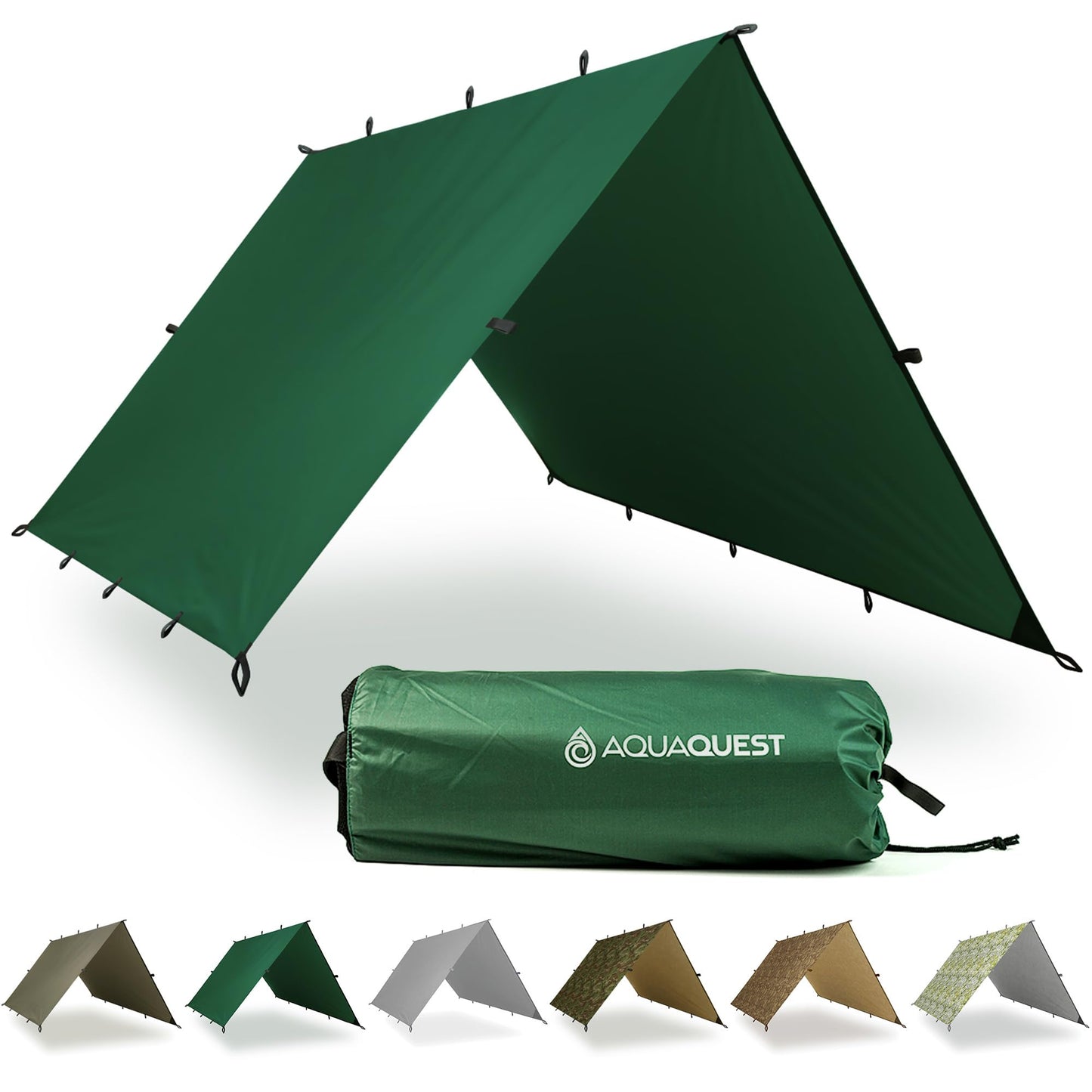 Wasserdichtes Tarp, 3 x 2 m Grun