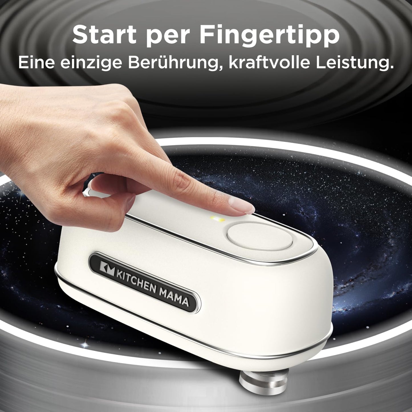 Wiederaufladbarer Dosenöffner Orbit One, Weiß