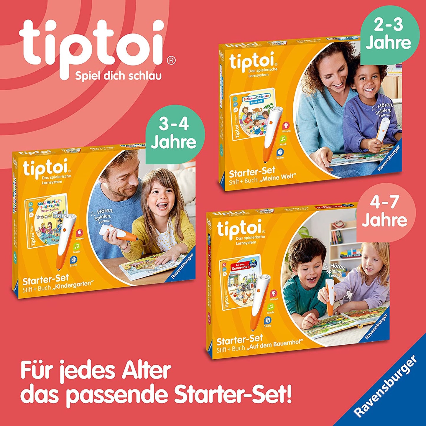 tiptoi Starter-Set: Mein Wörter-Bilderbuch Kindergarten, Lernbuch, Traditionell