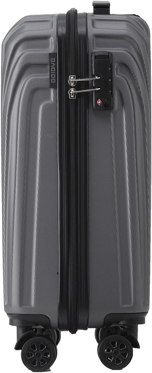 Kofferset Rollkoffer Hartschale mit TSA-Schloss, 55 cm Businessgrey