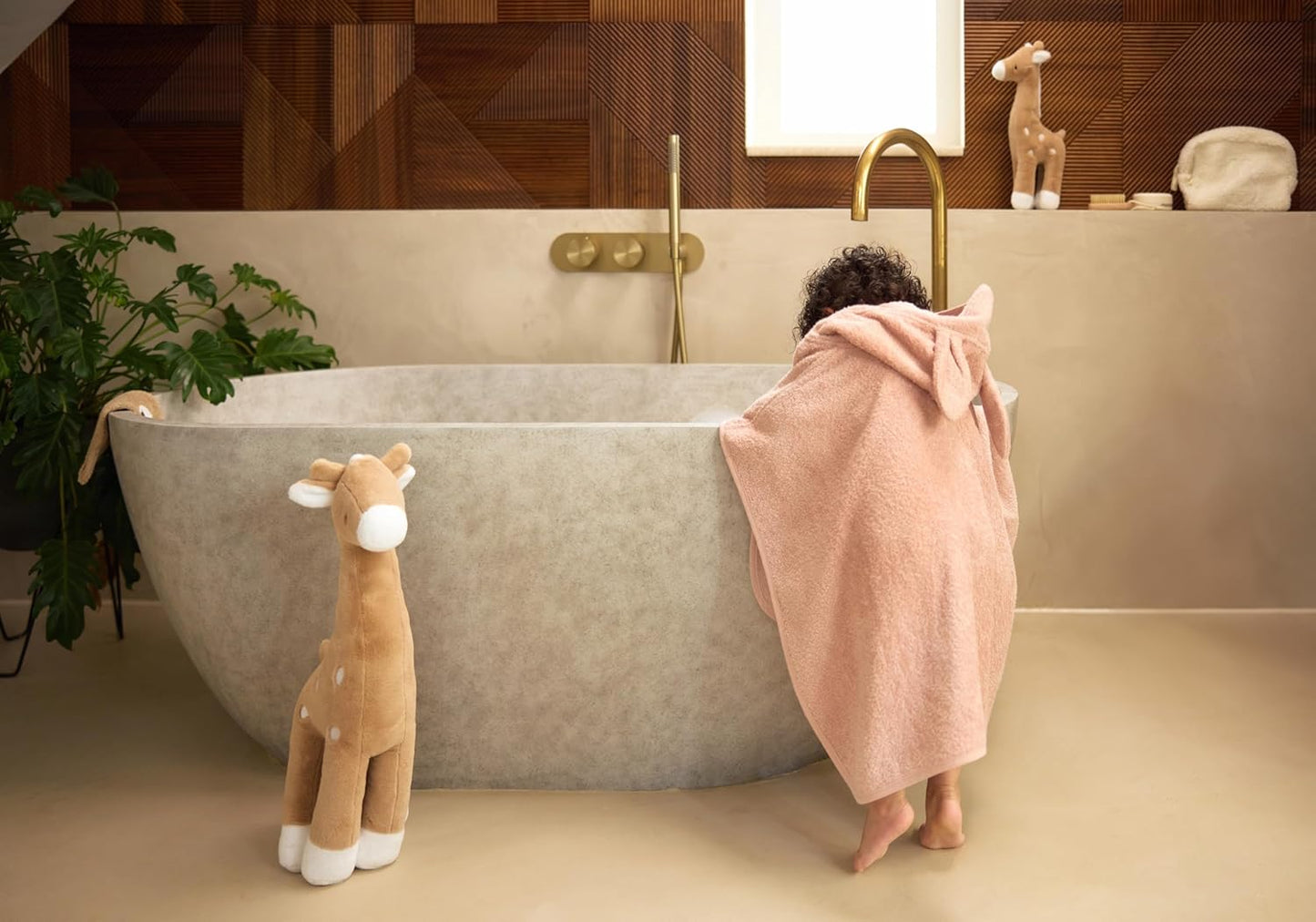 Badeponcho Kinder mit Kapuze (1-4 Jahre)
