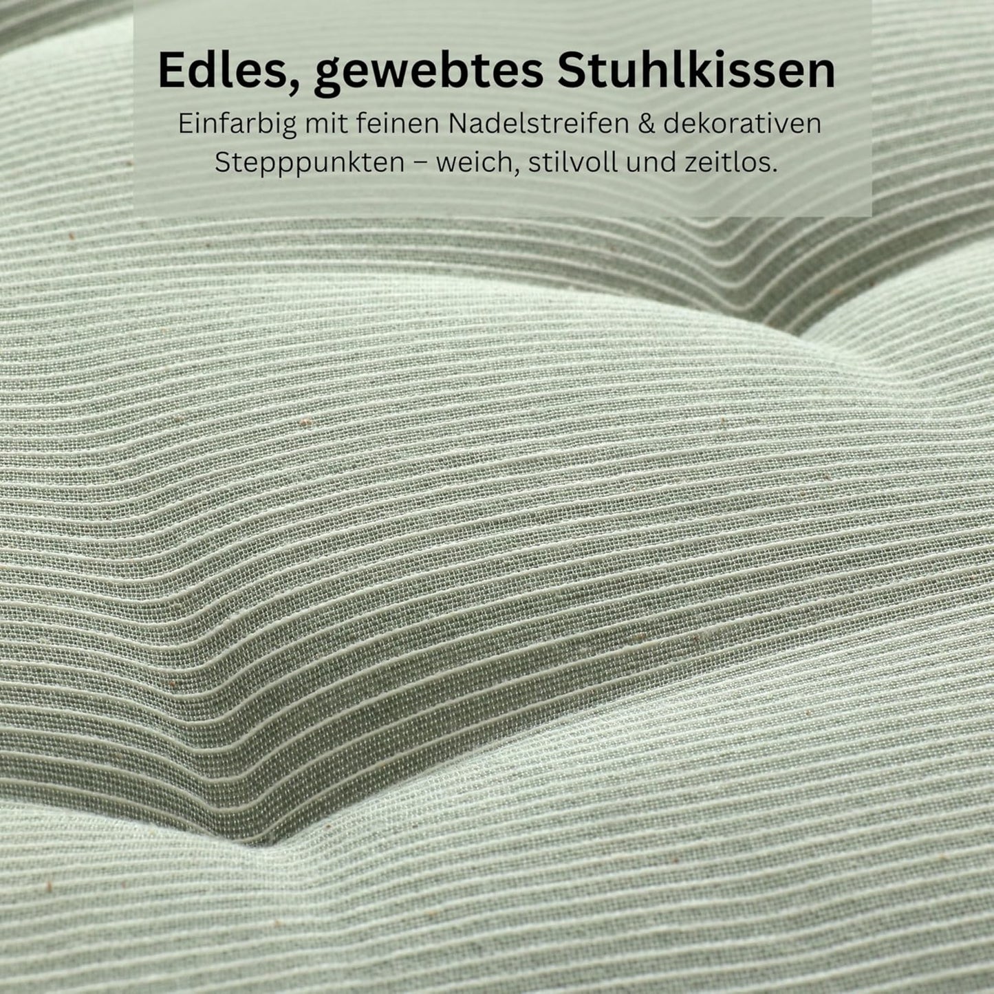 2er Set Sitzkissen für Stühle (40x40 cm), Grün 40 x 40 cm (2er Pack)